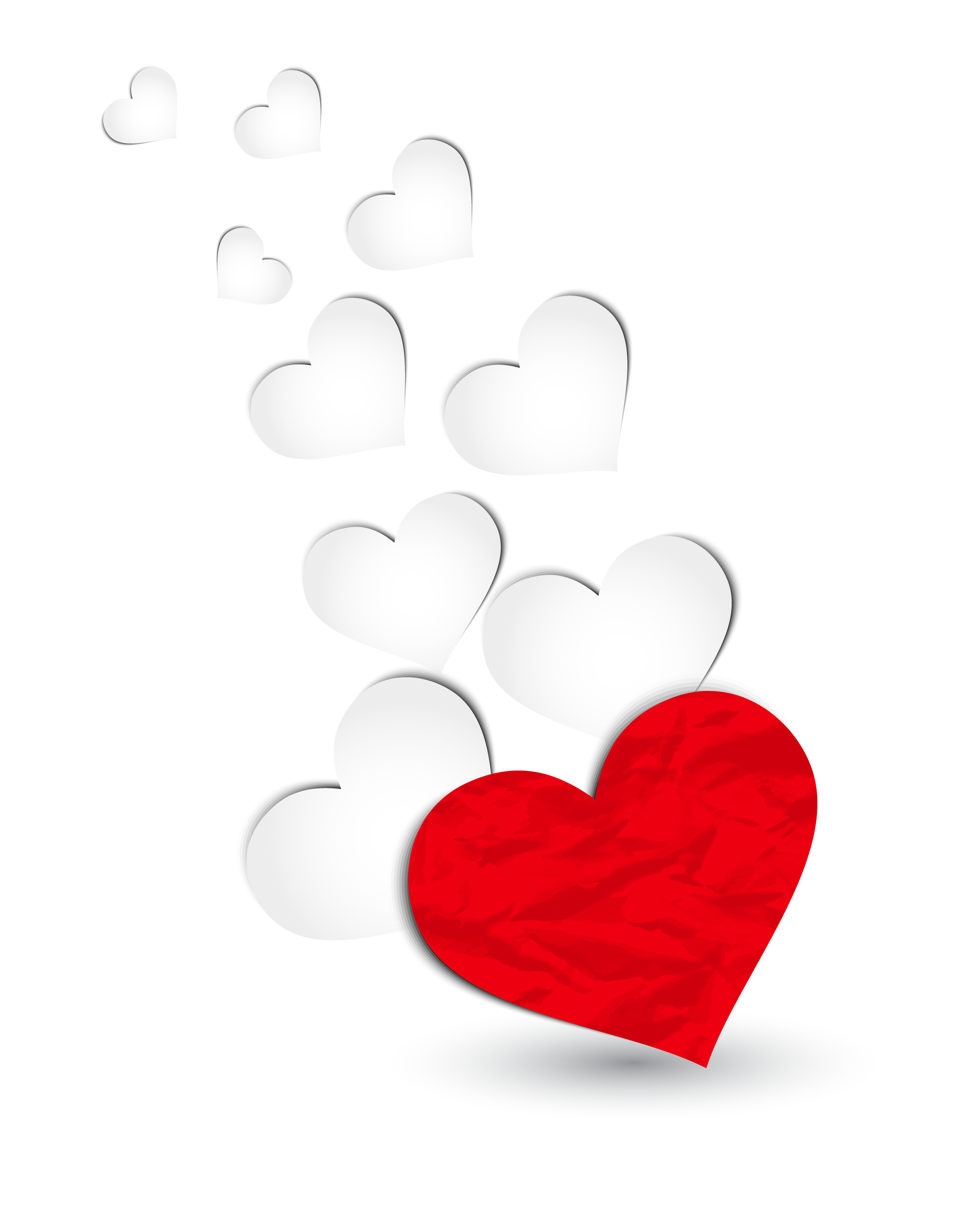 Red And White Hearts Decoration Png Clipart Picture Gallery