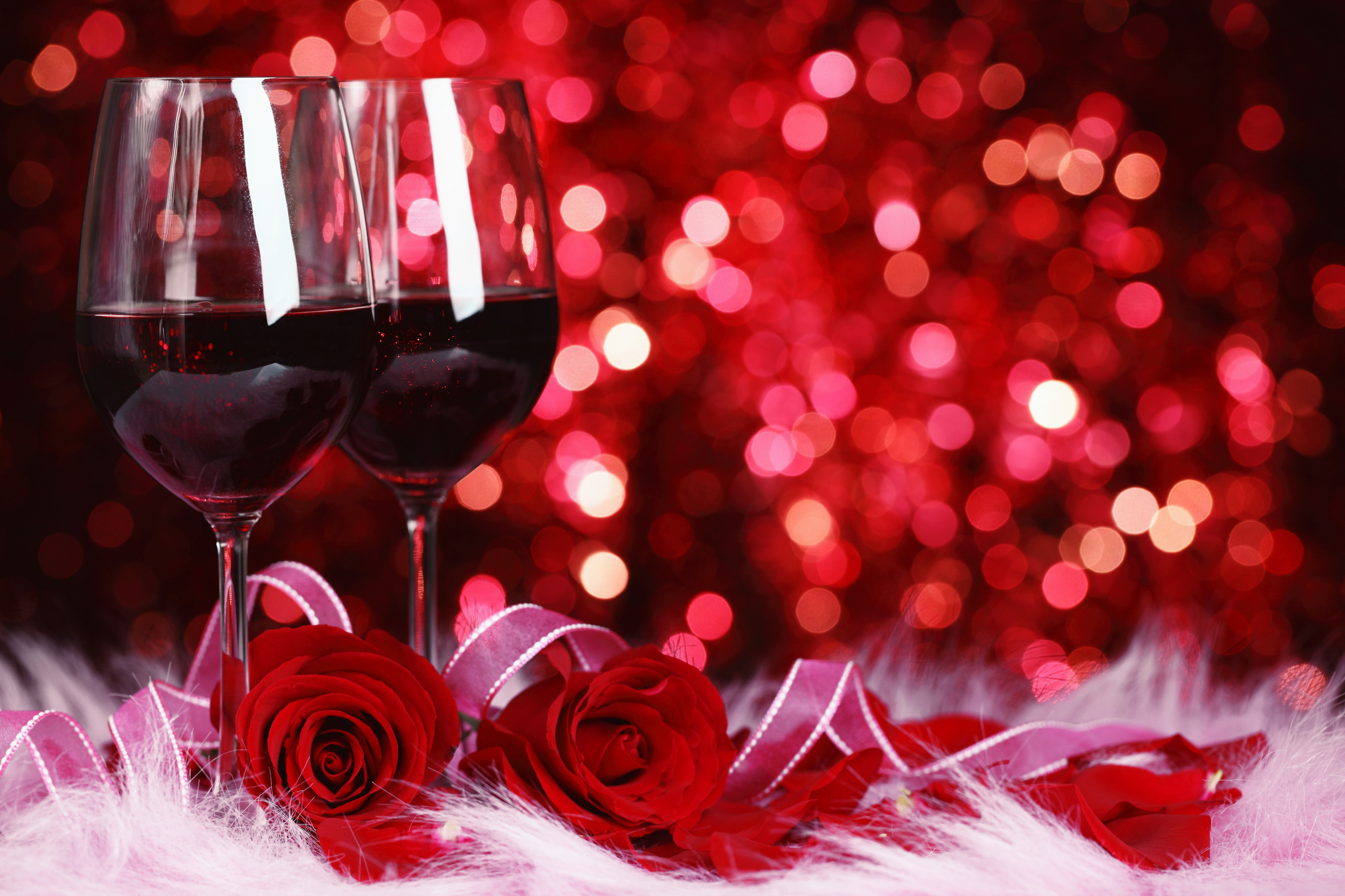 Romantic Background with Roses and Glasses of Red Wine​ | Gallery  Yopriceville - High-Quality Free Images and Transparent PNG Clipart