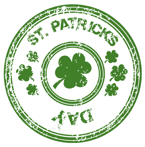 St Patricks Day Stamp with Shamrock PNG Clipart Gallery