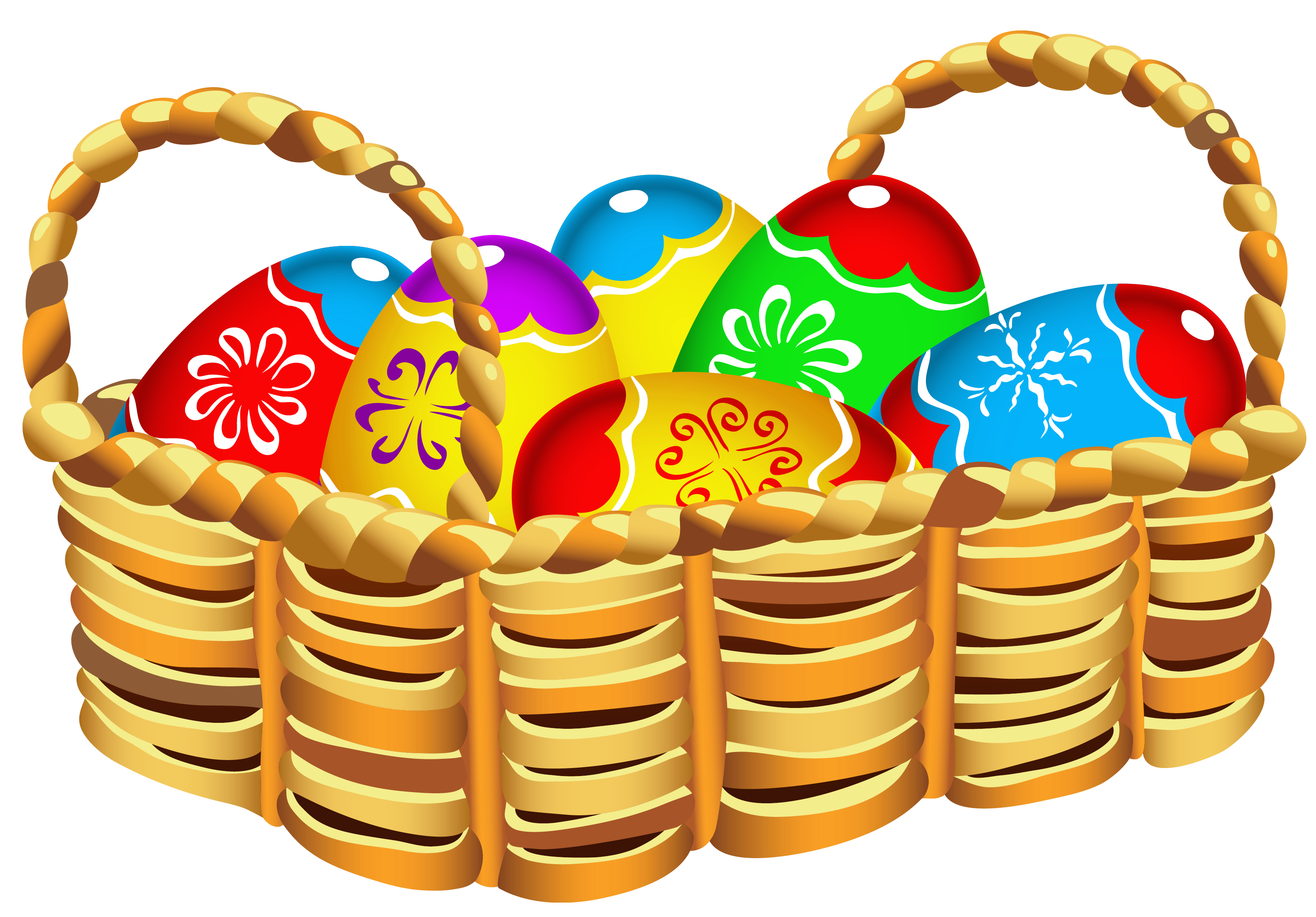 Easter Eggs in Basket Transparent PNG Clip Art Image​  Gallery  Yopriceville - High-Quality Free Images and Transparent PNG Clipart