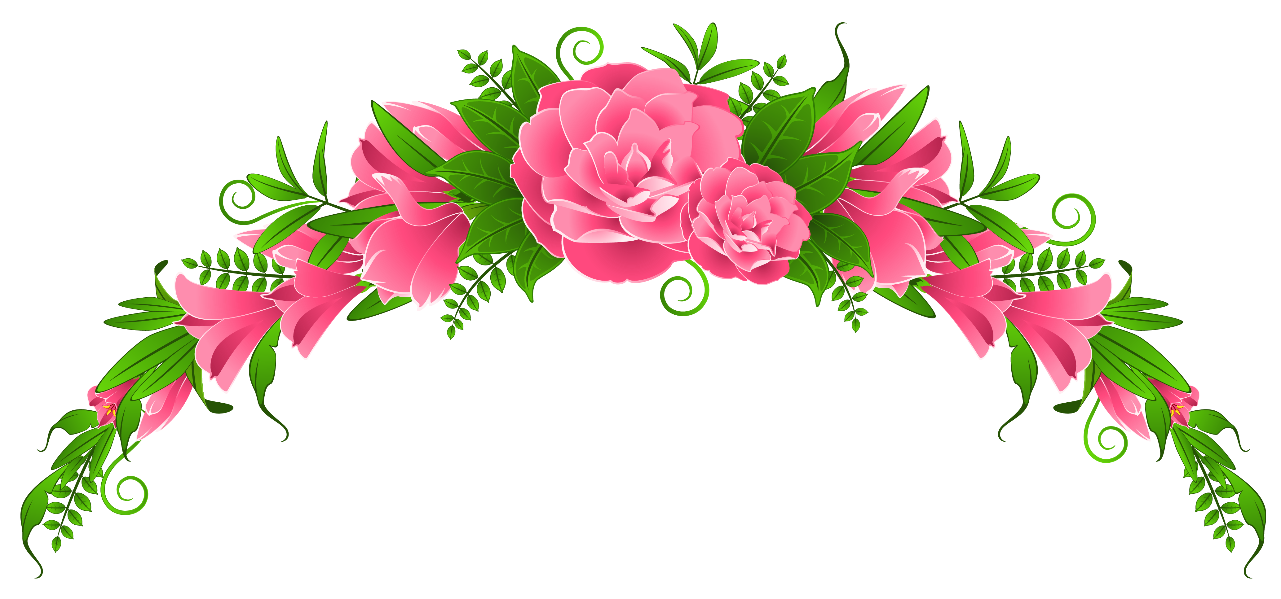 pink floral design png