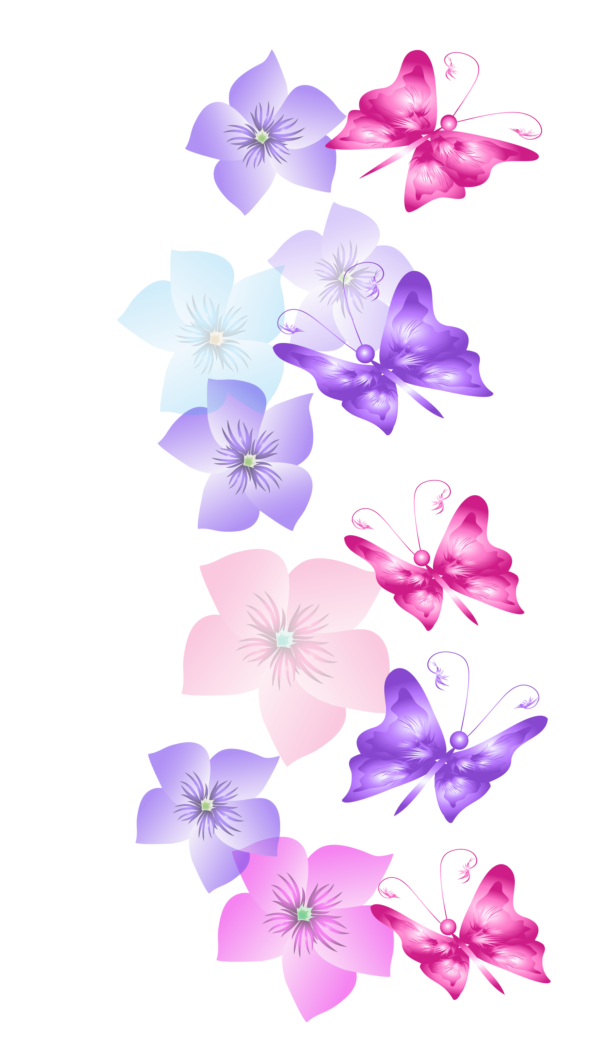 Butterflies And Flowers Decoration Png Clipart Gallery