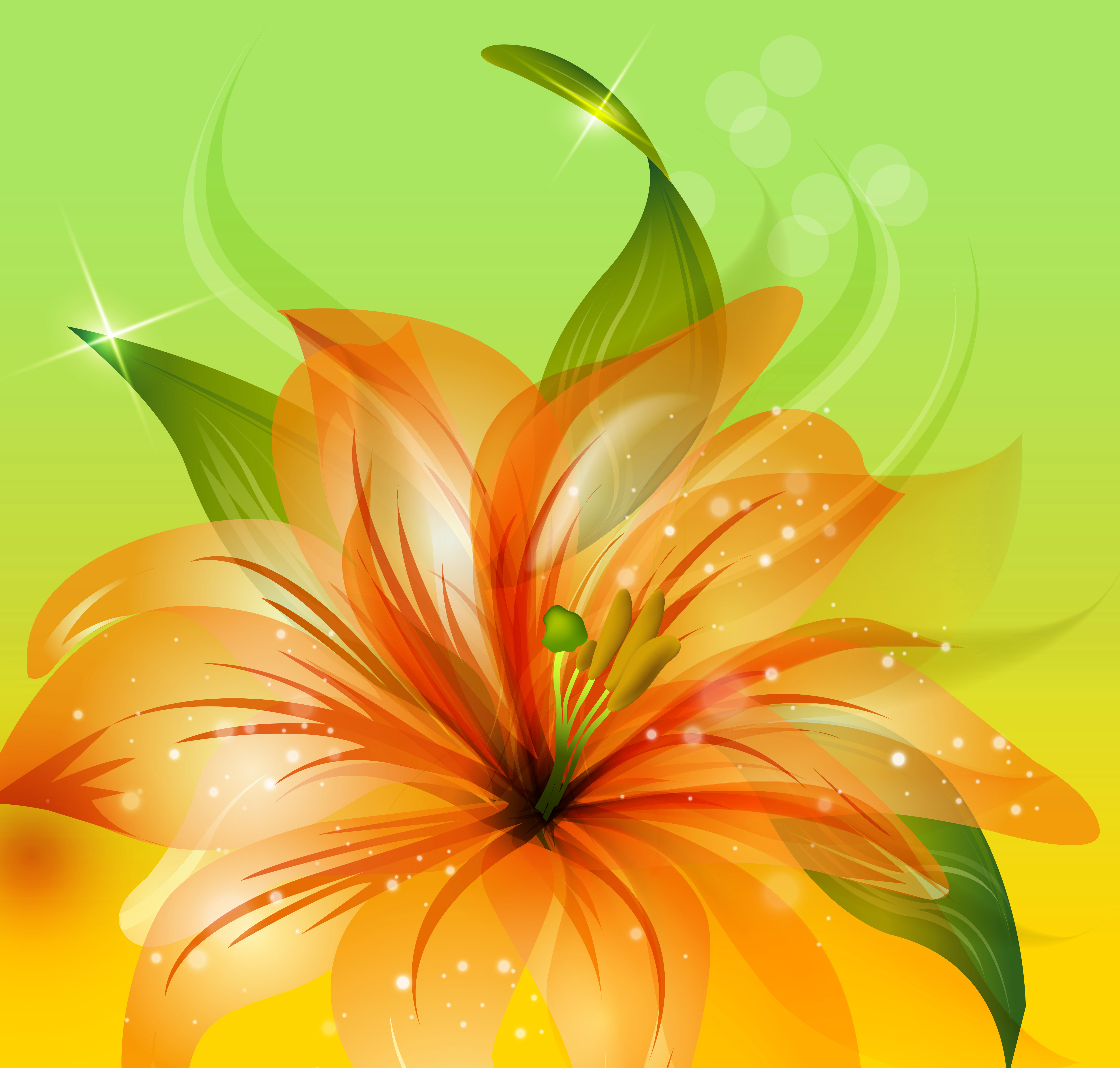 orange flowers wallpaper