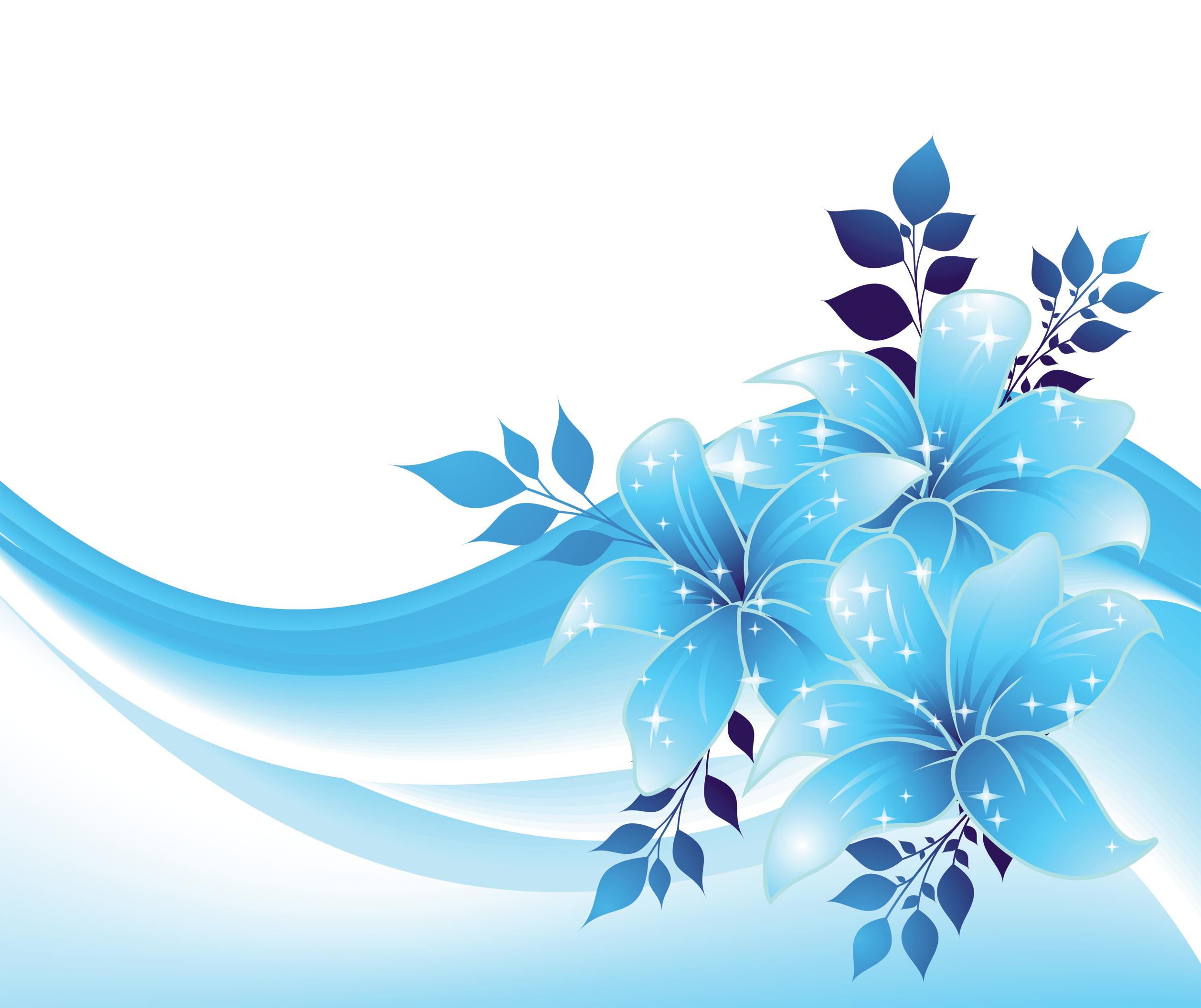 blue flower design