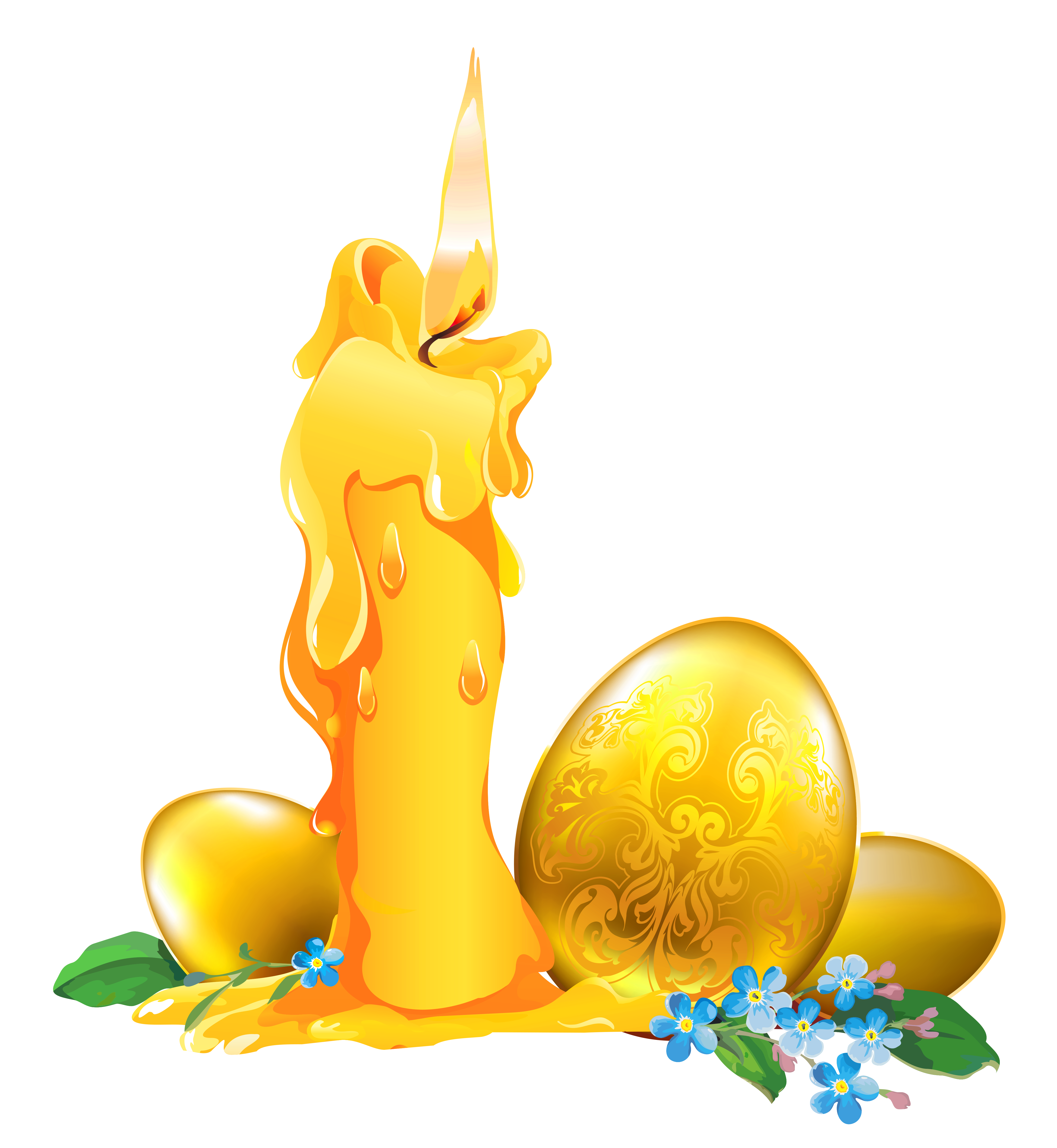 Golden Easter Eggs PNG Images