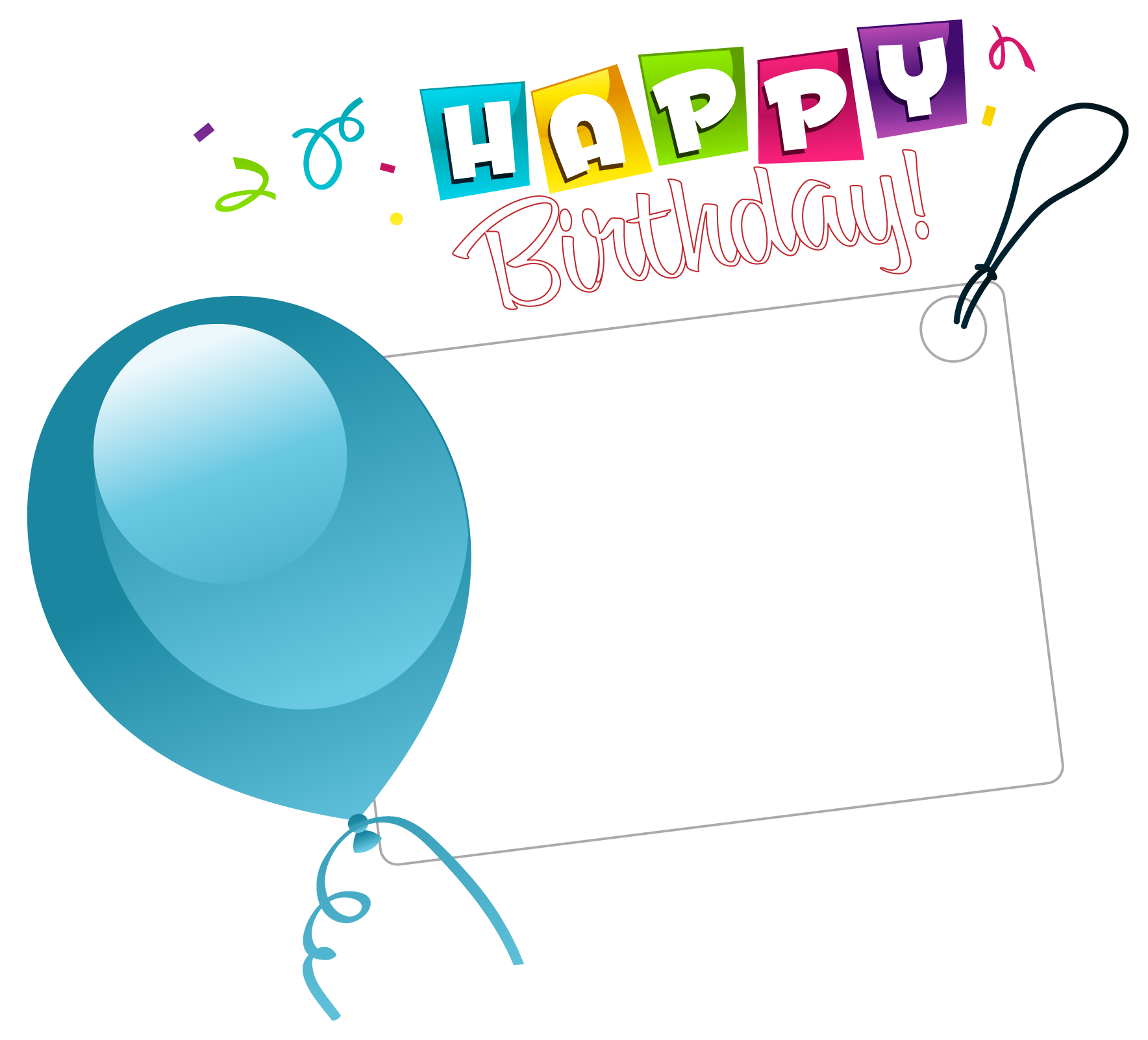 Happy Birthday Transparent Sticker With Blue Balloon Gallery Yopriceville High Quality Images And Transparent Png Free Clipart