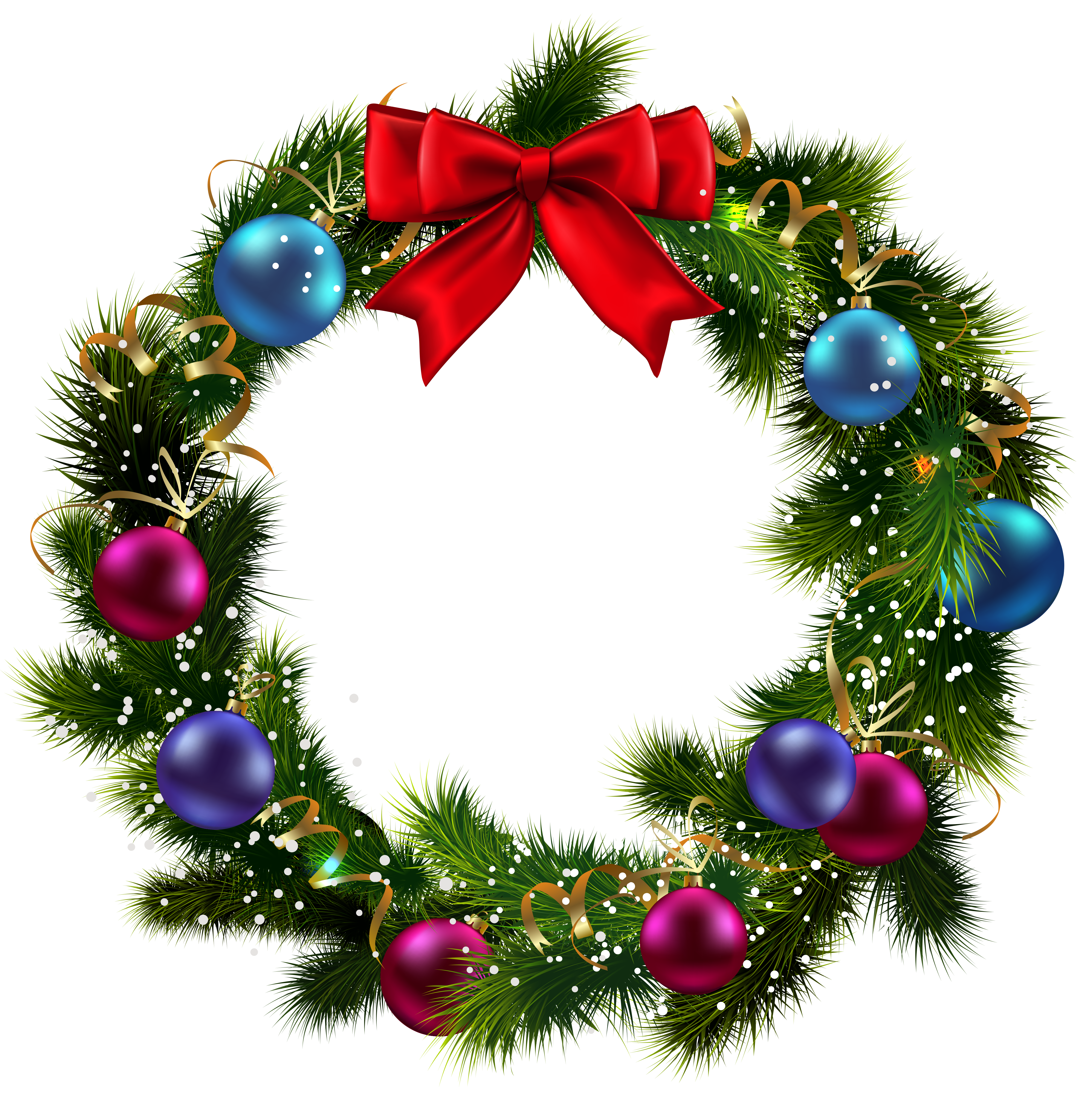 blue christmas wreath png