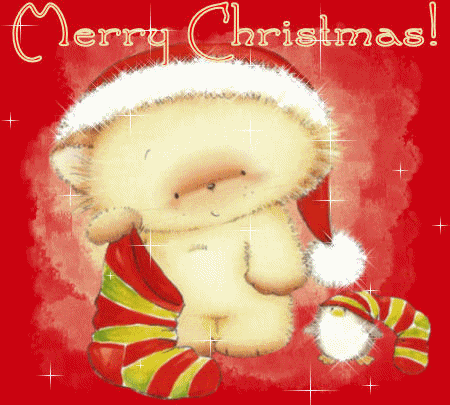Cute Red Animated Merry Christmas Picture​