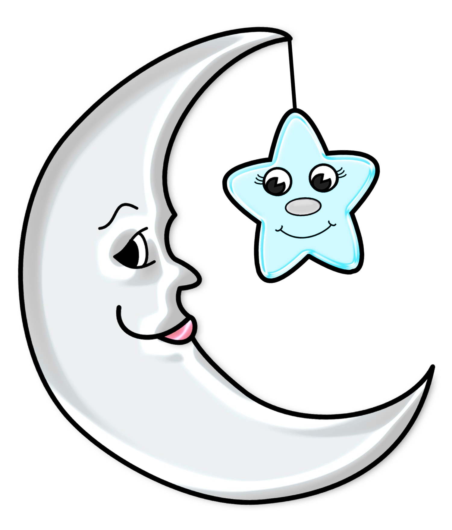 Cute Moon with Star Transparent PNG Picture​ | Gallery Yopriceville -  High-Quality Free Images and Transparent PNG Clipart