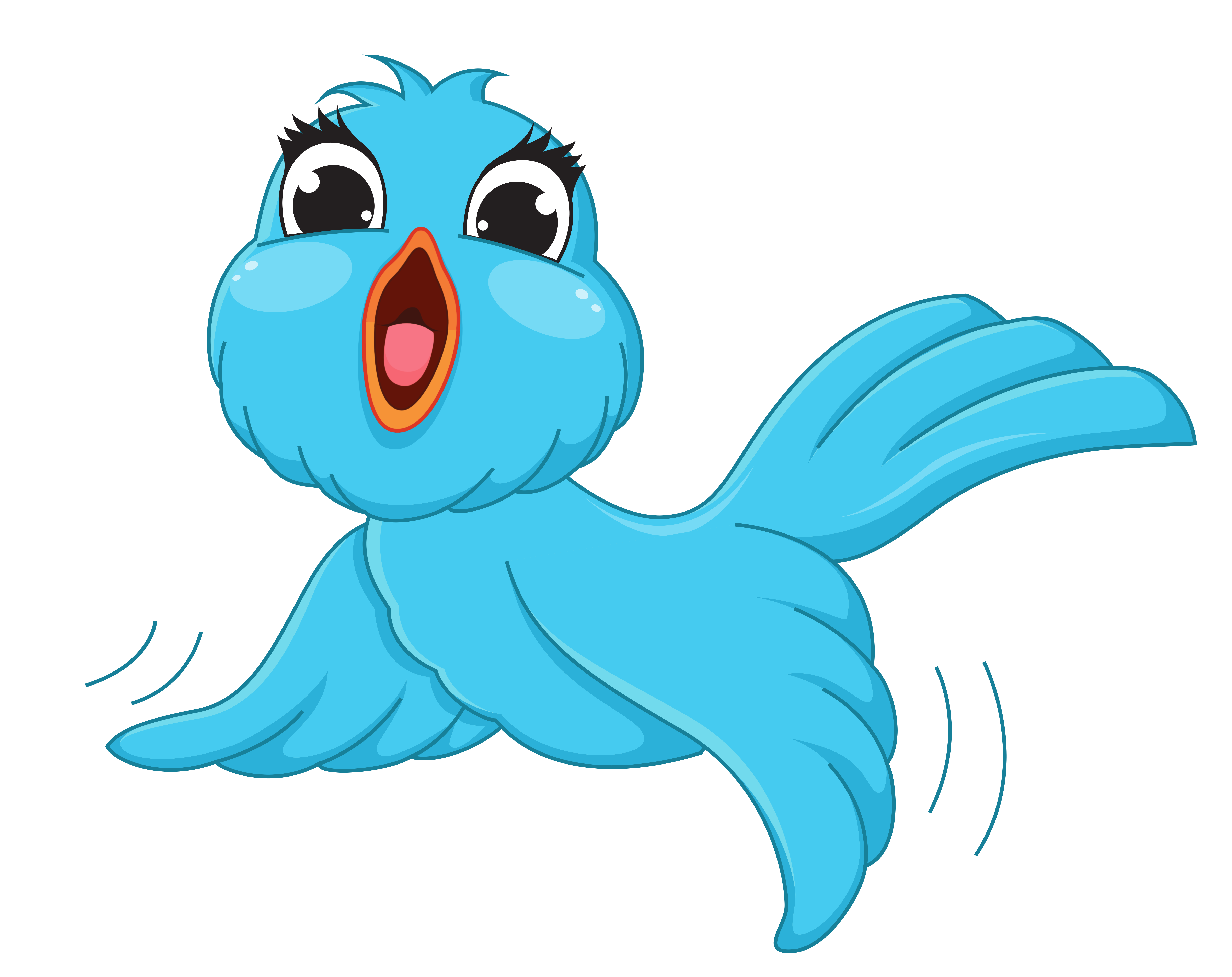 cartoon blue bird