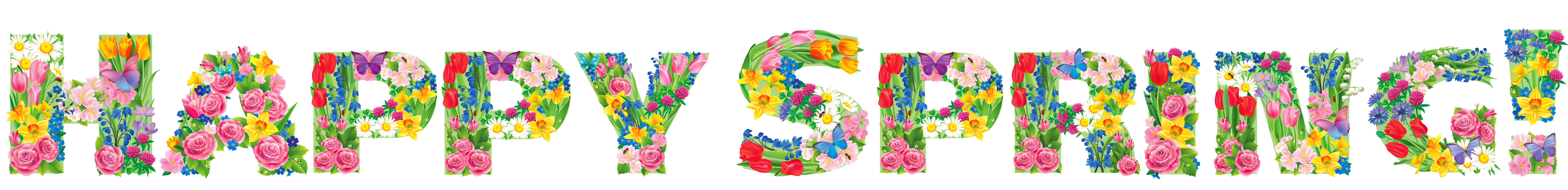 happy spring banner clip art