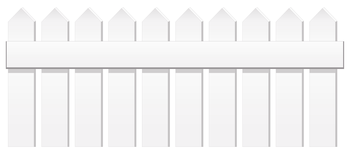 cartoon white fence