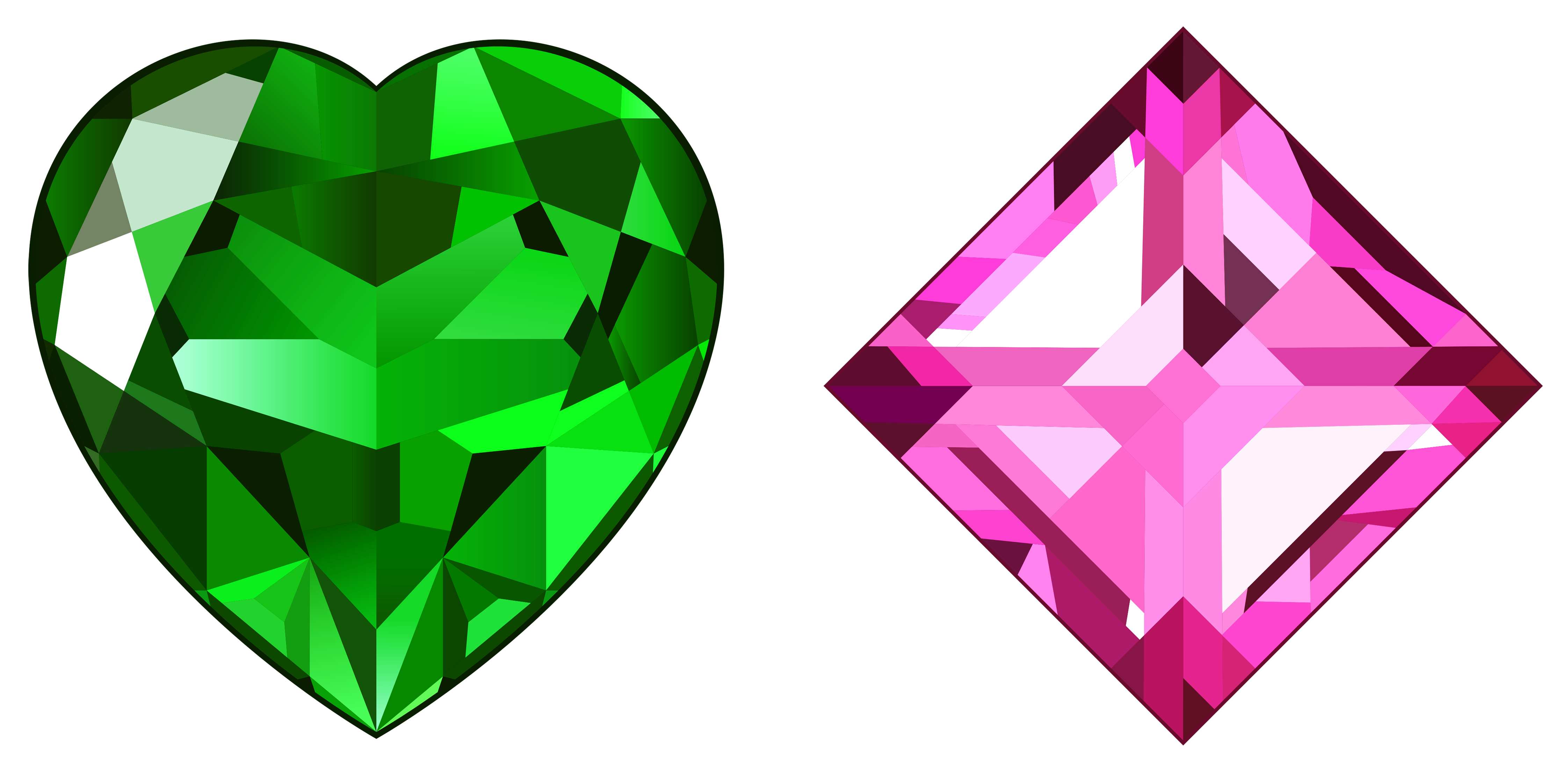 pink diamonds clipart