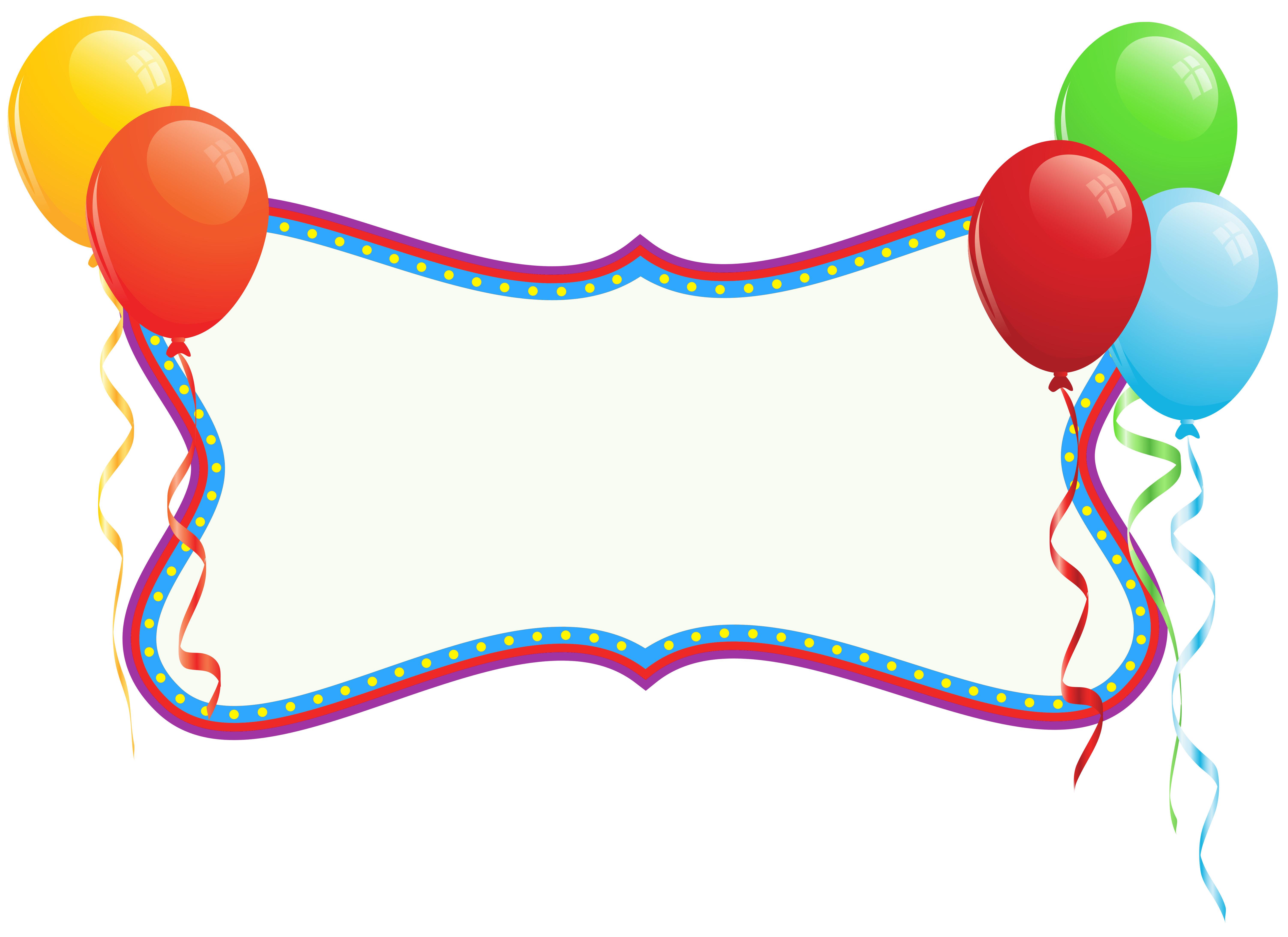 Birthday Holiday Banner with Balloons PNG Clipart​ | Gallery Yopriceville -  High-Quality Free Images and Transparent PNG Clipart