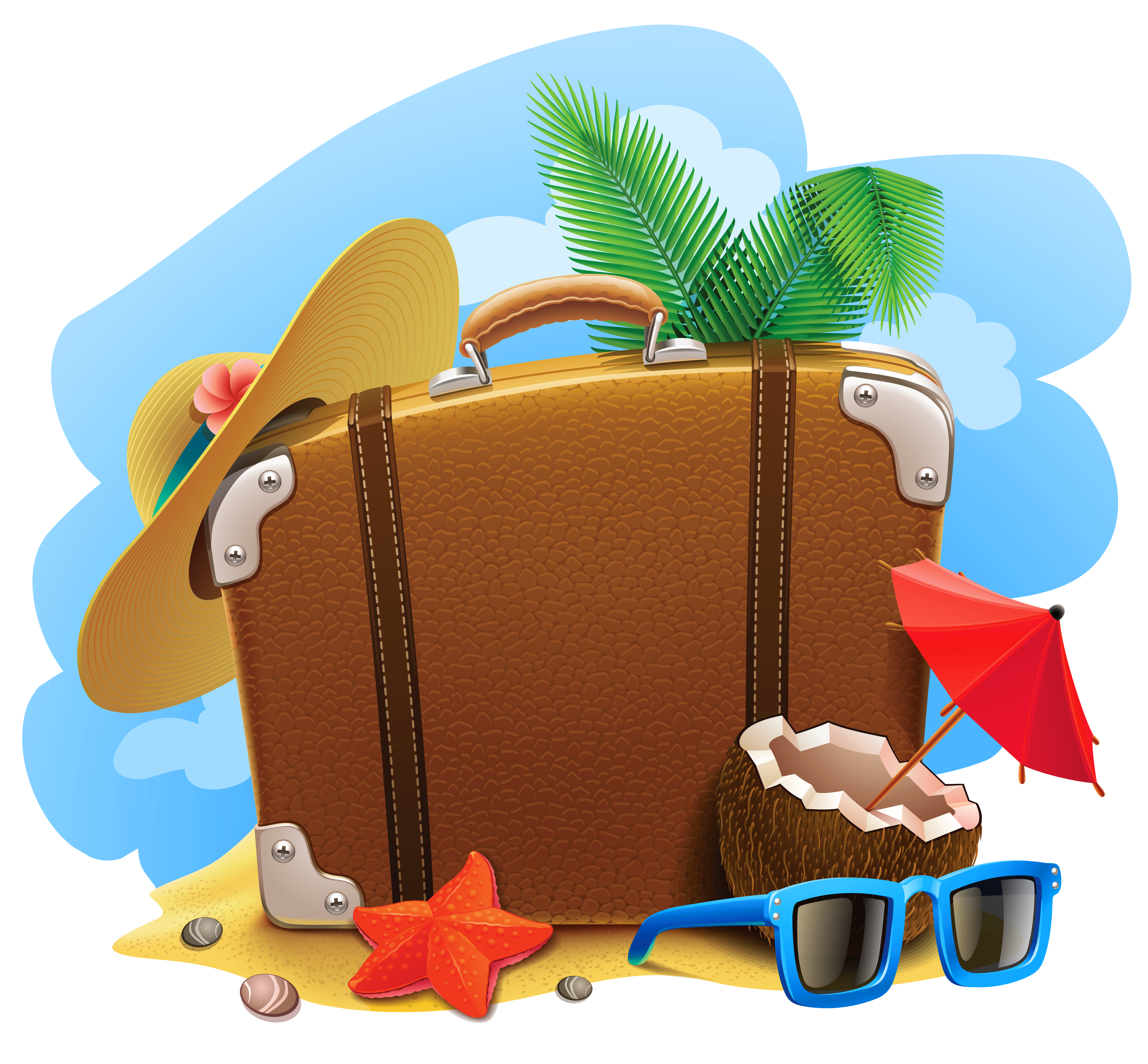 Brown Suitcase PNG Clip Art Image​  Gallery Yopriceville - High-Quality  Free Images and Transparent PNG Clipart