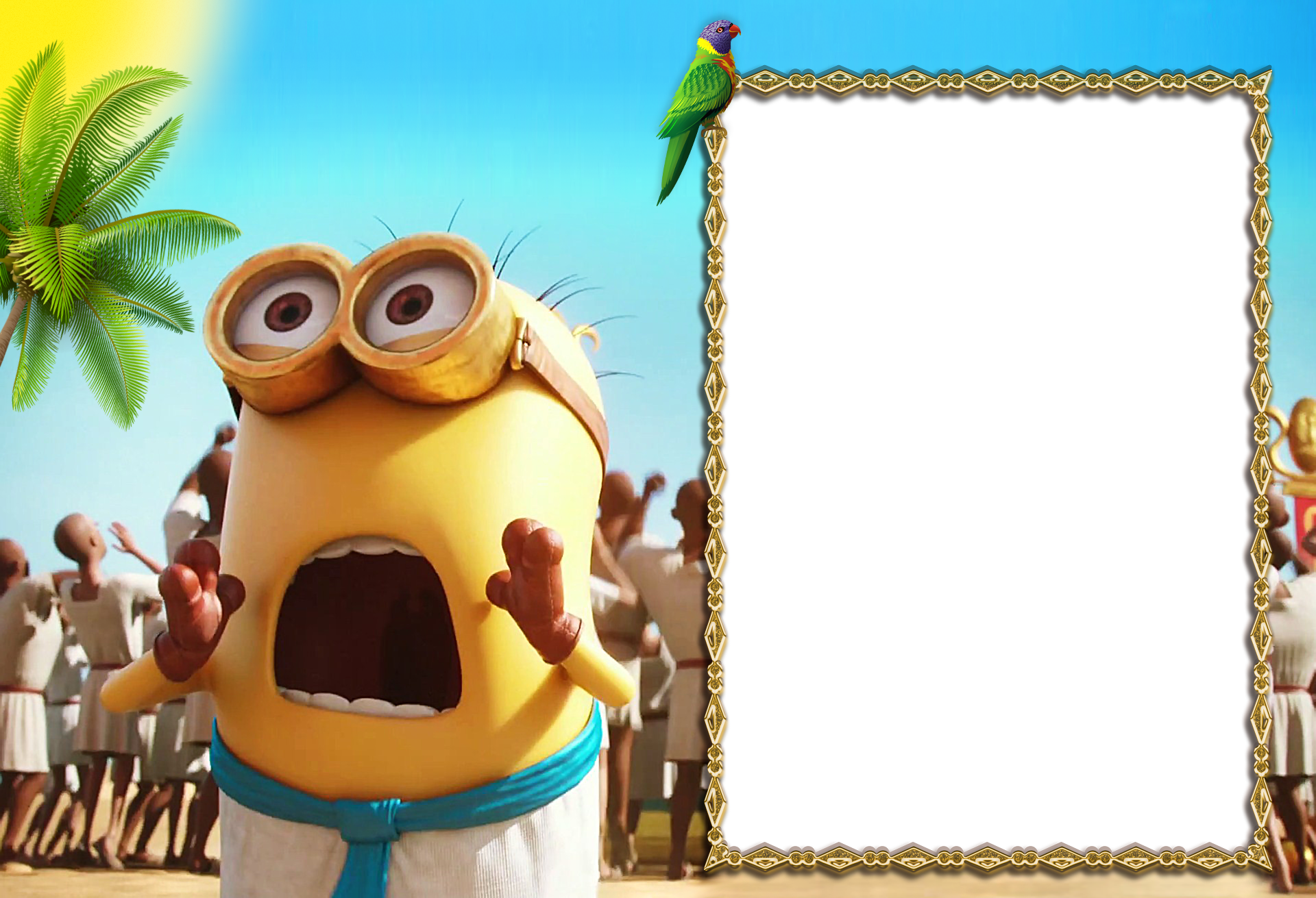 Minions 2015 Kids Frame​  Gallery Yopriceville - High-Quality Free Images  and Transparent PNG Clipart