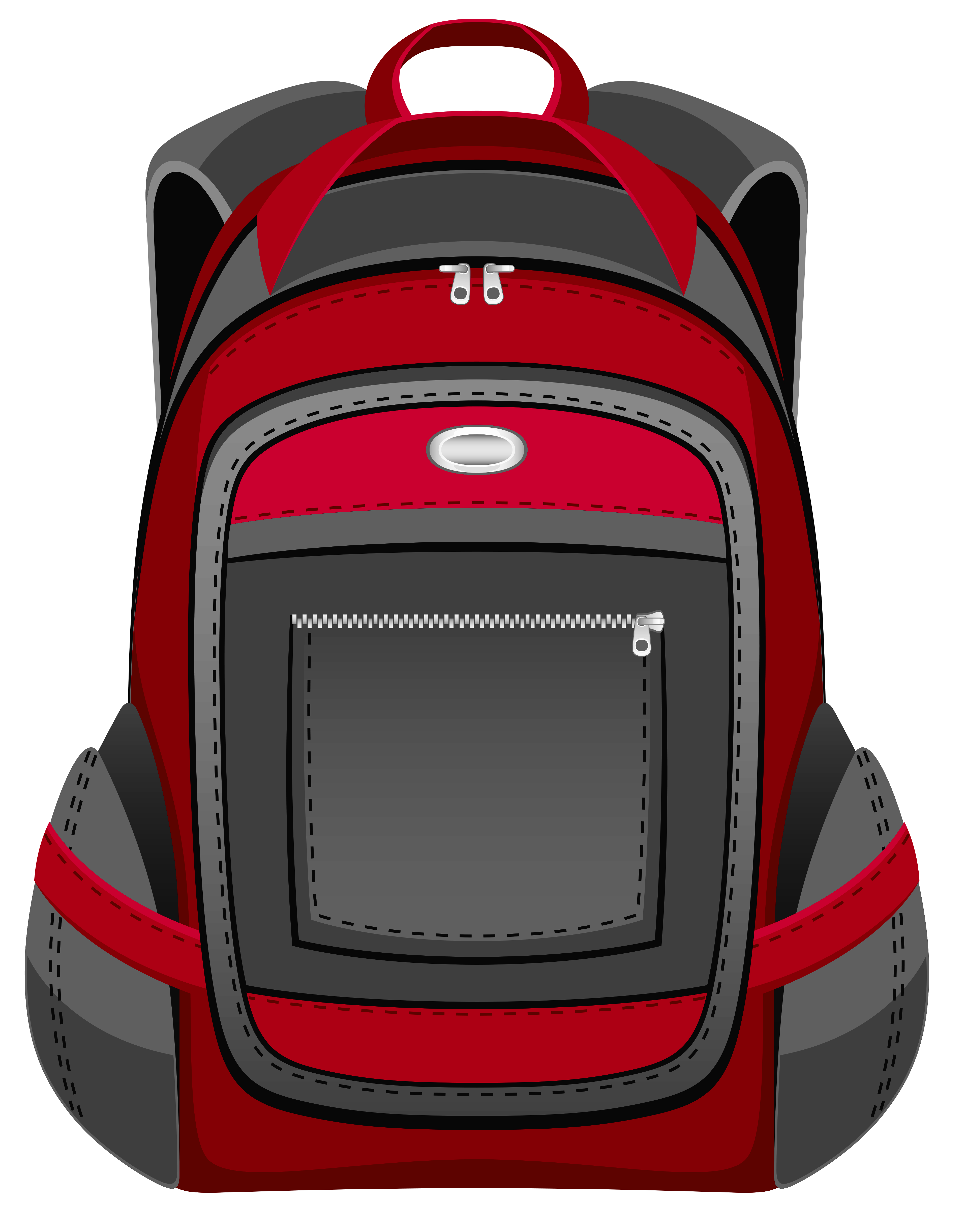 Red Backpack Clip Art - Red Backpack Vector Image