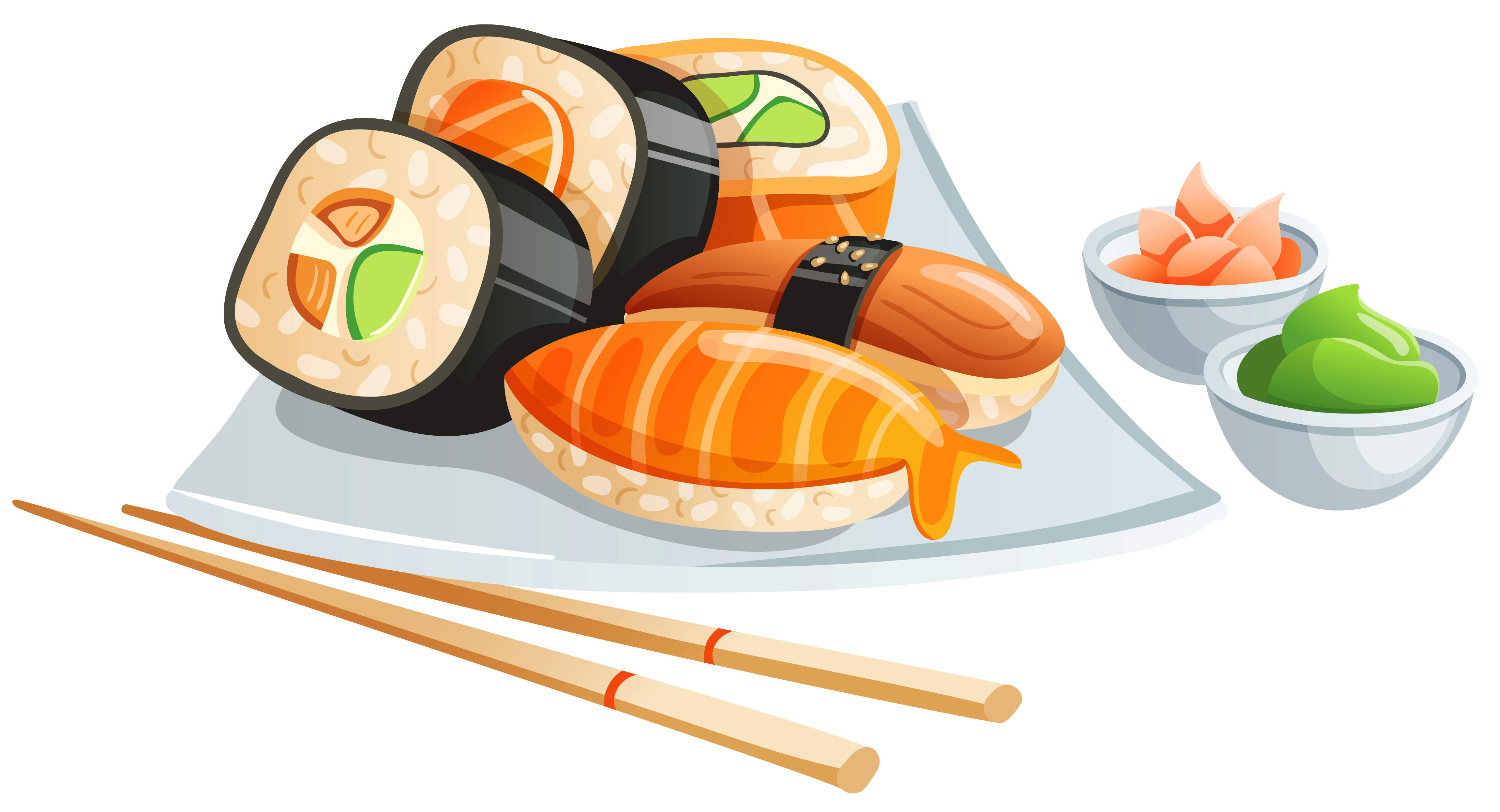 transparent sushi