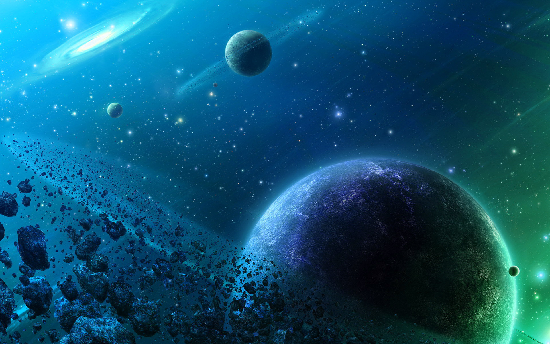 outer space planets wallpaper