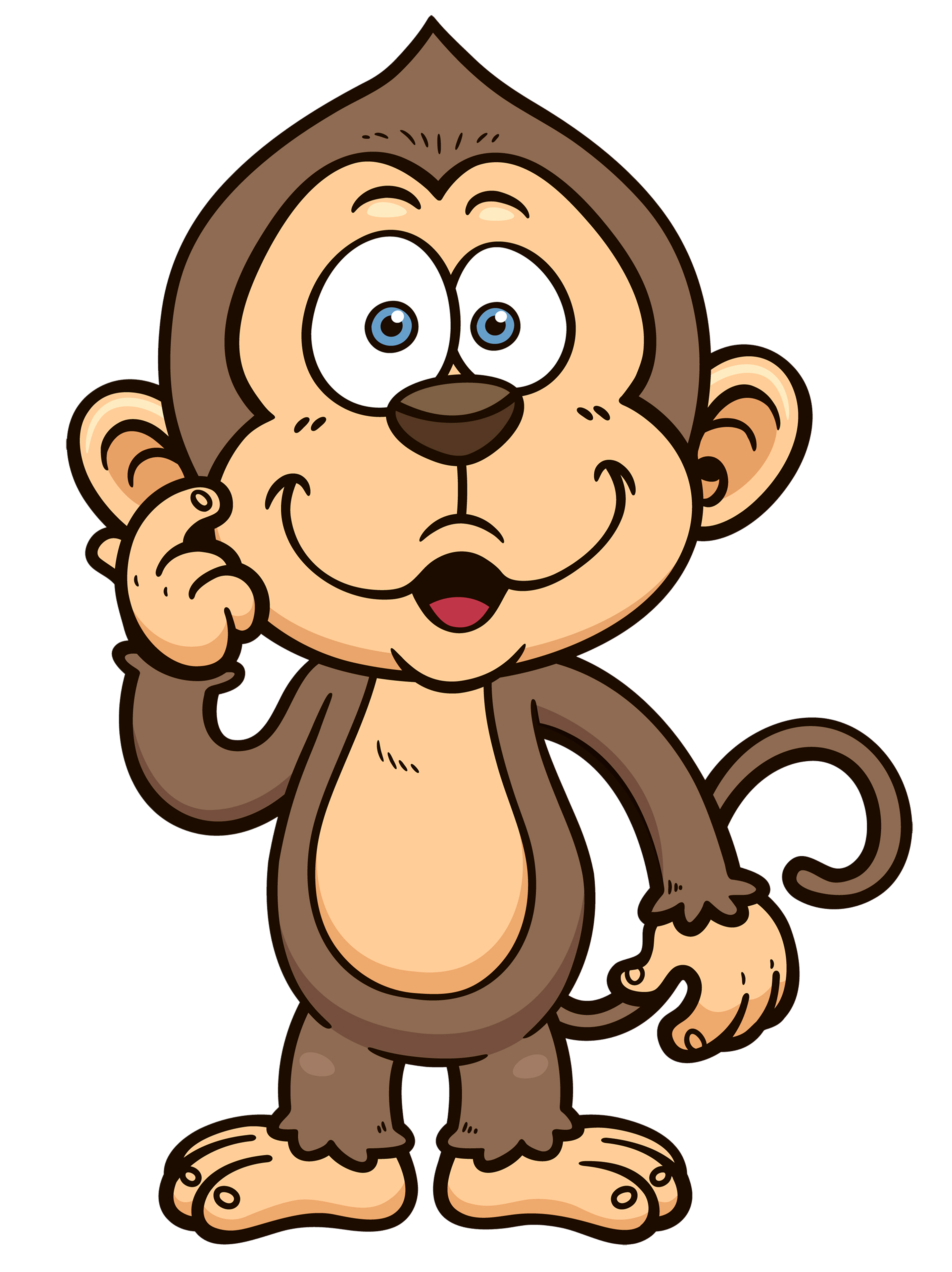 cute monkey cartoon pictures clipart