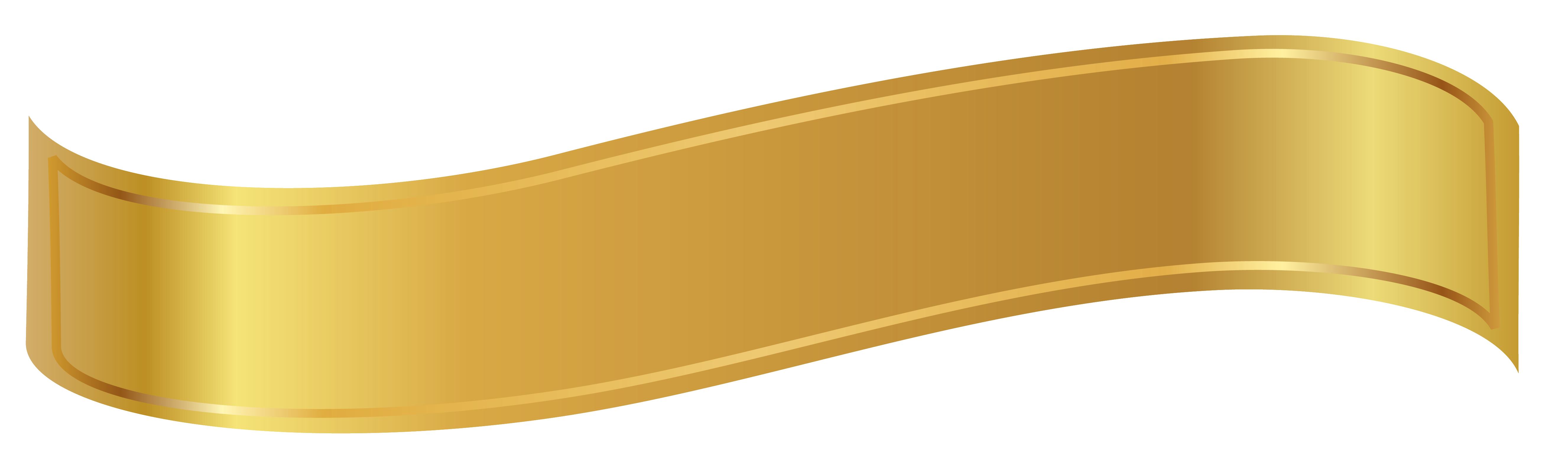 gold ribbon banners clipart