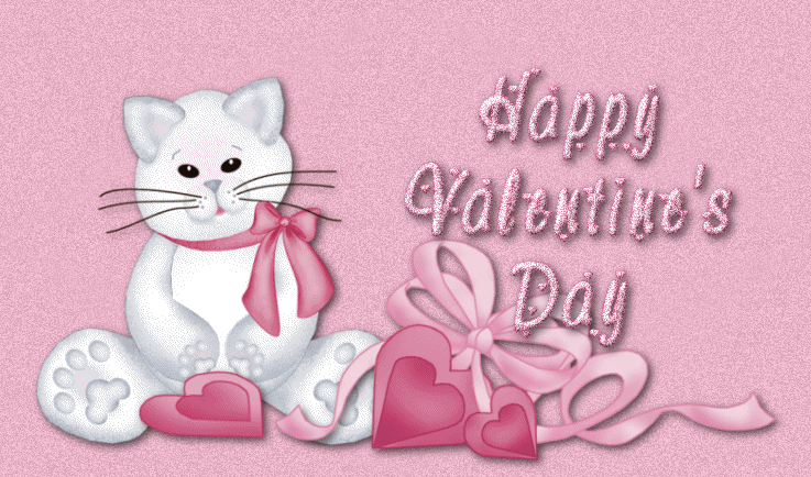 Animated Pink Happy Valentines Day With Kitty​  Gallery Yopriceville -  High-Quality Free Images and Transparent PNG Clipart
