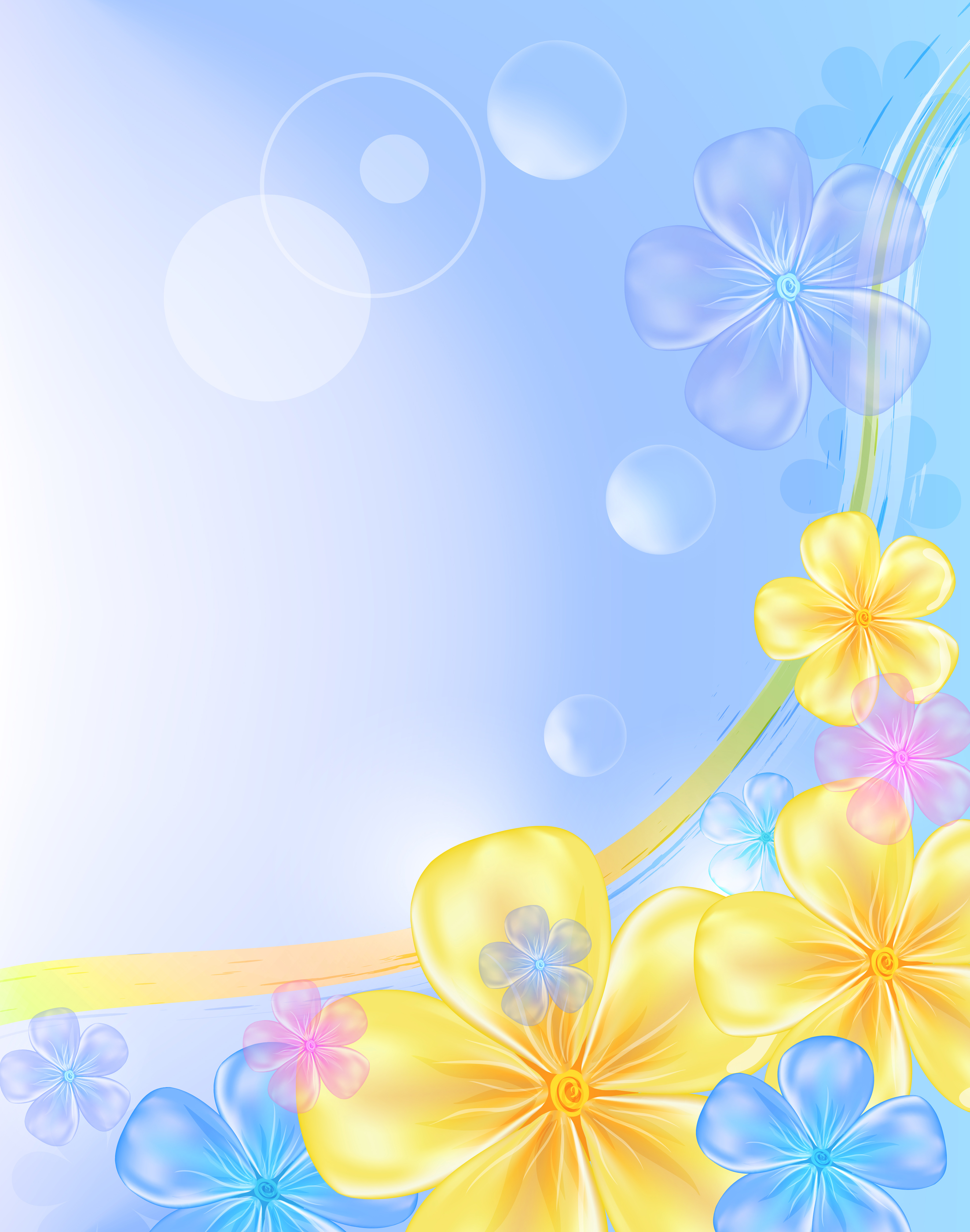 17 Blue Flower Wallpaper Png