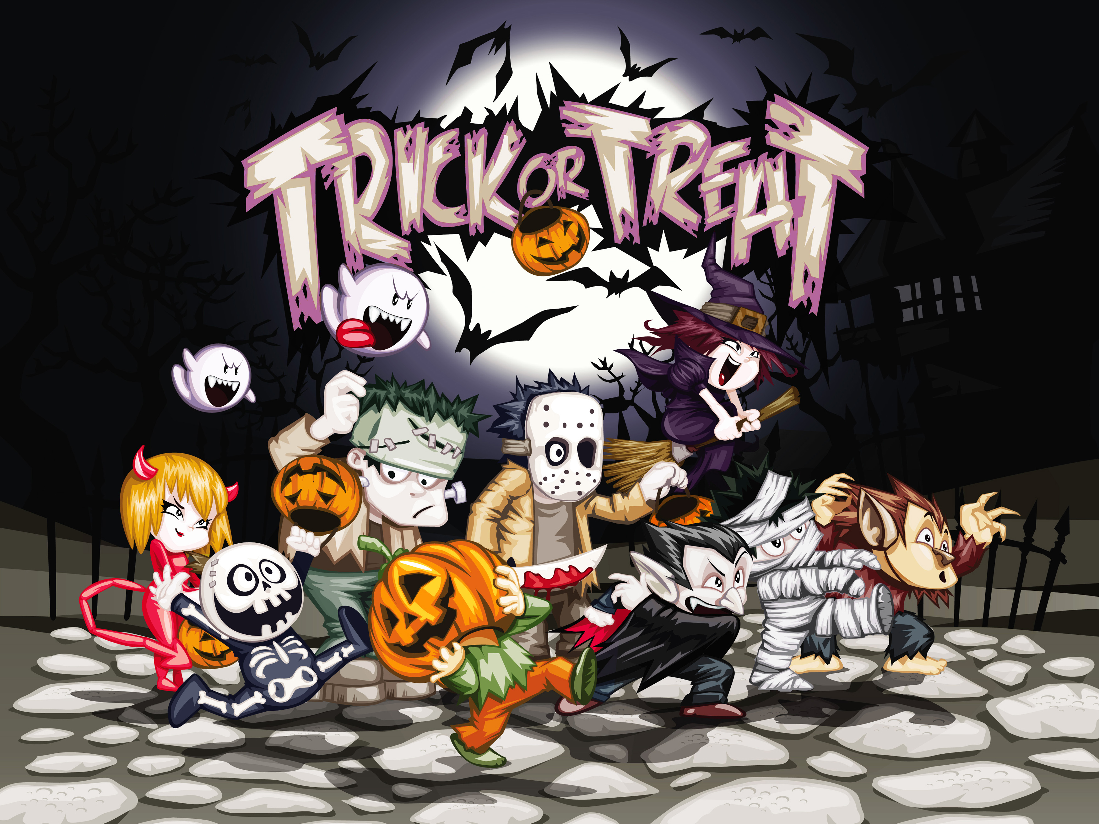 Halloween Trick or Treat Background | Gallery Yopriceville - High ...