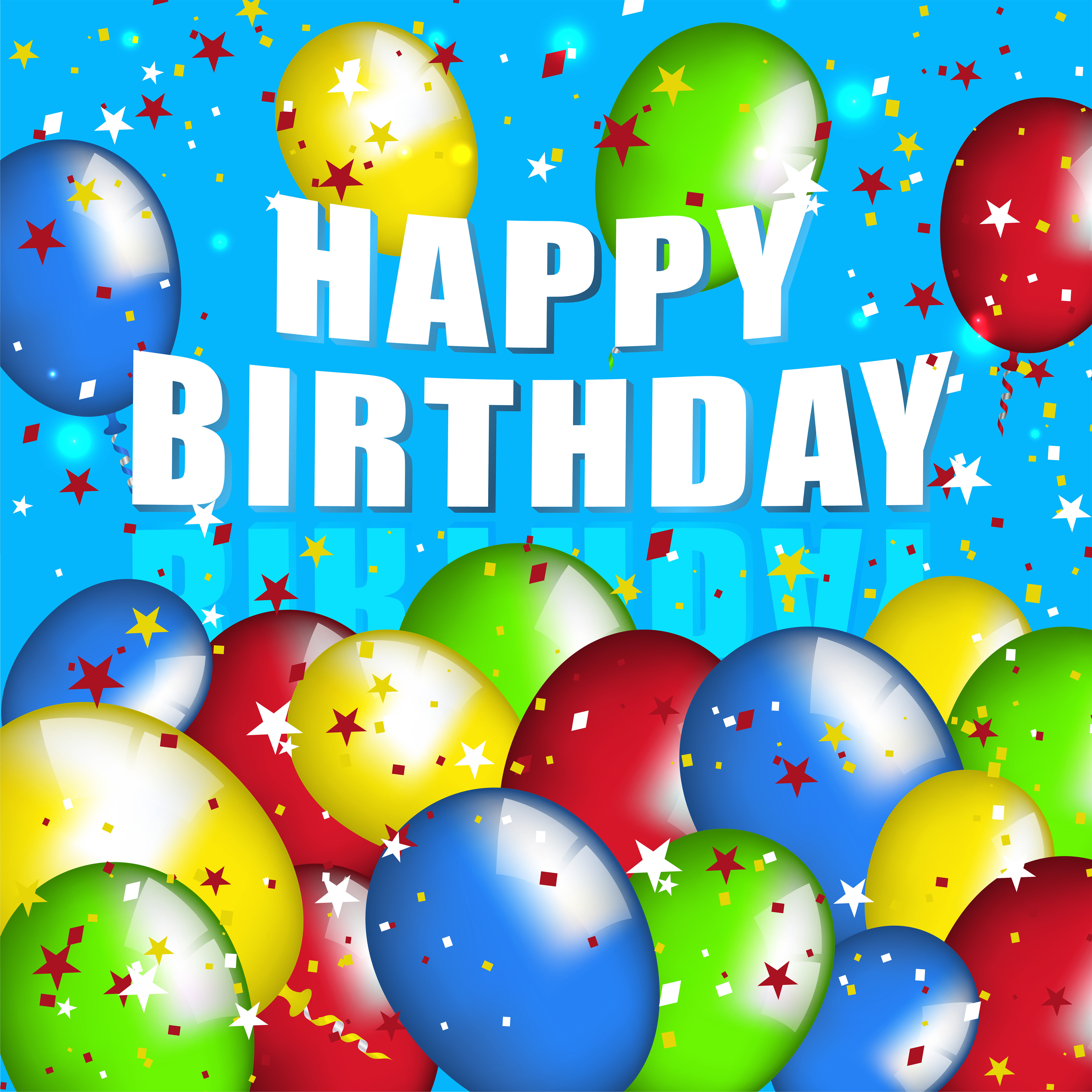 Happy Birthday Background Blue with Balloons | Gallery Yopriceville ...