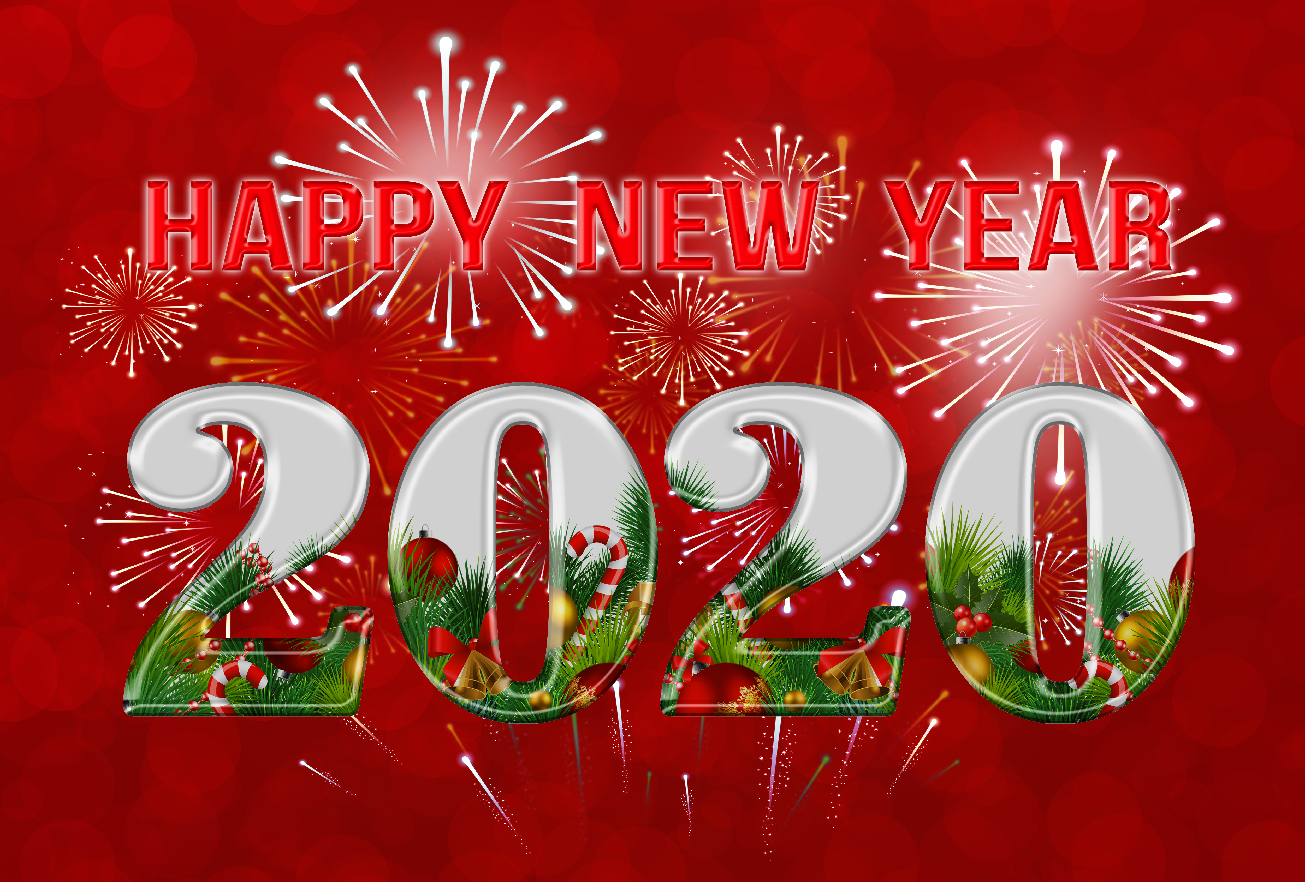 Happy New Year 2020 Red Background | Gallery Yopriceville ...