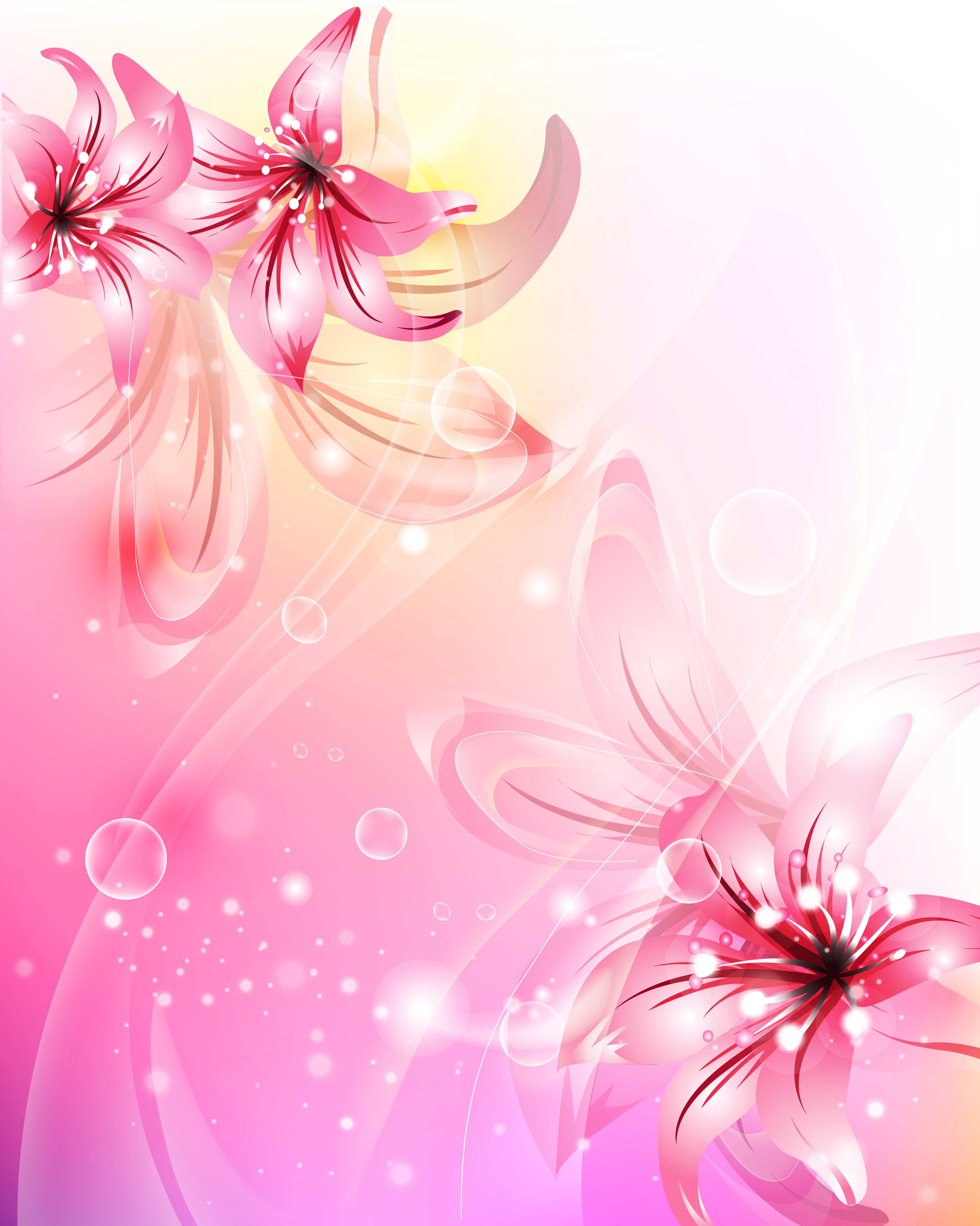 Download 63 Background Pink With Flowers Paling Keren