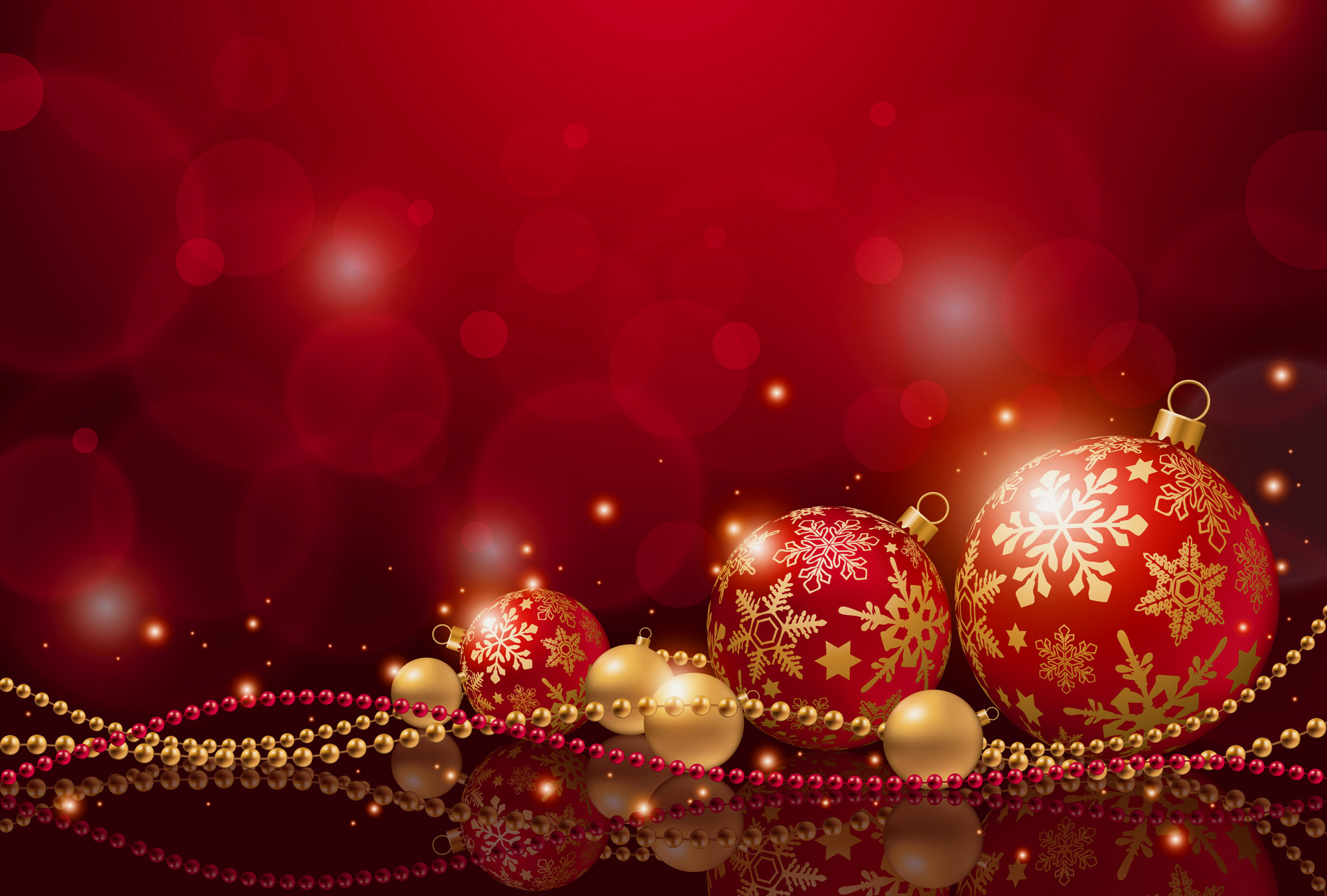 Red Christmas Background with Christmas Balls​ | Gallery Yopriceville -  High-Quality Free Images and Transparent PNG Clipart