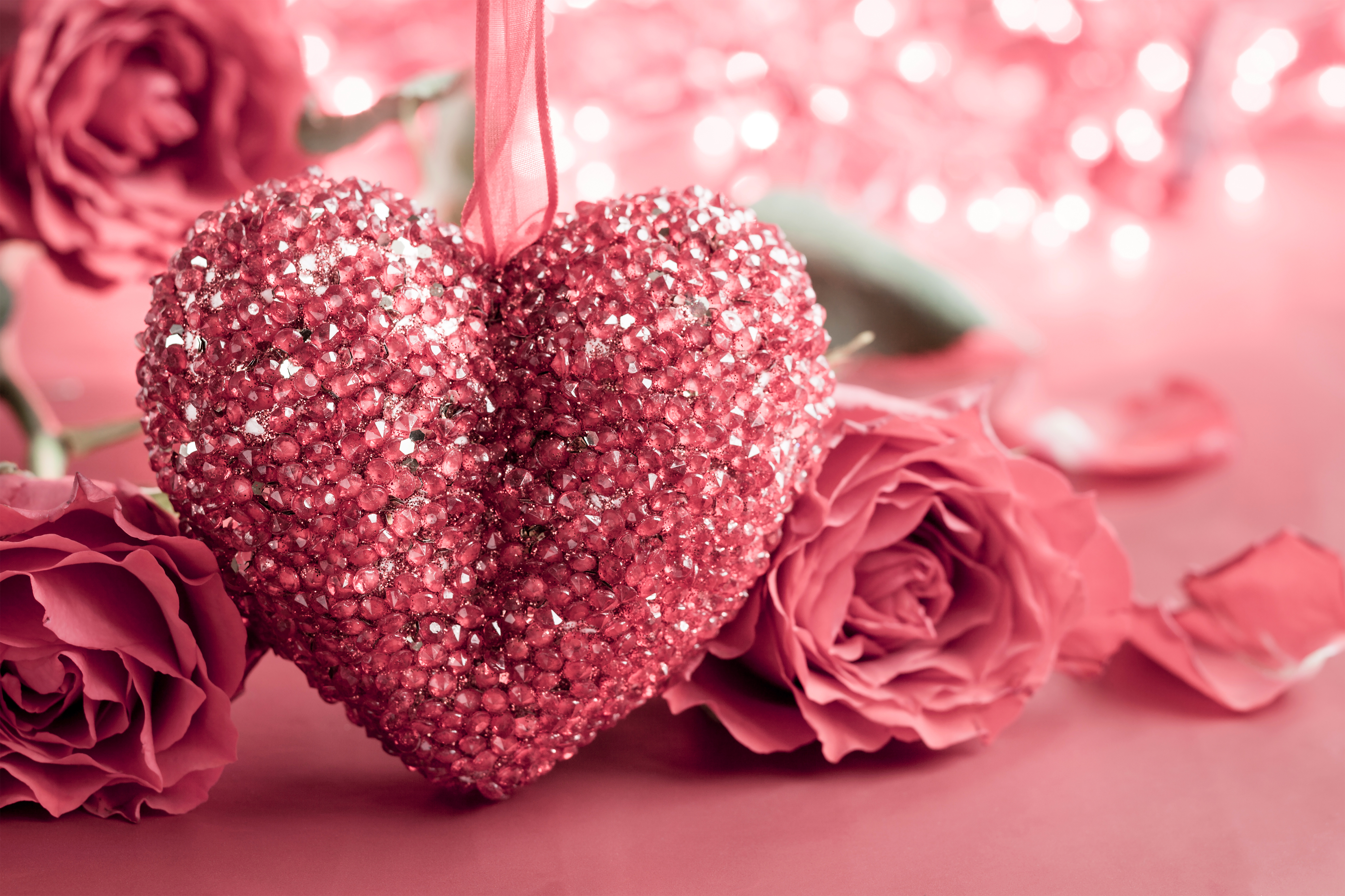 Valentine's Day Background with Pink Roses​ | Gallery Yopriceville -  High-Quality Free Images and Transparent PNG Clipart