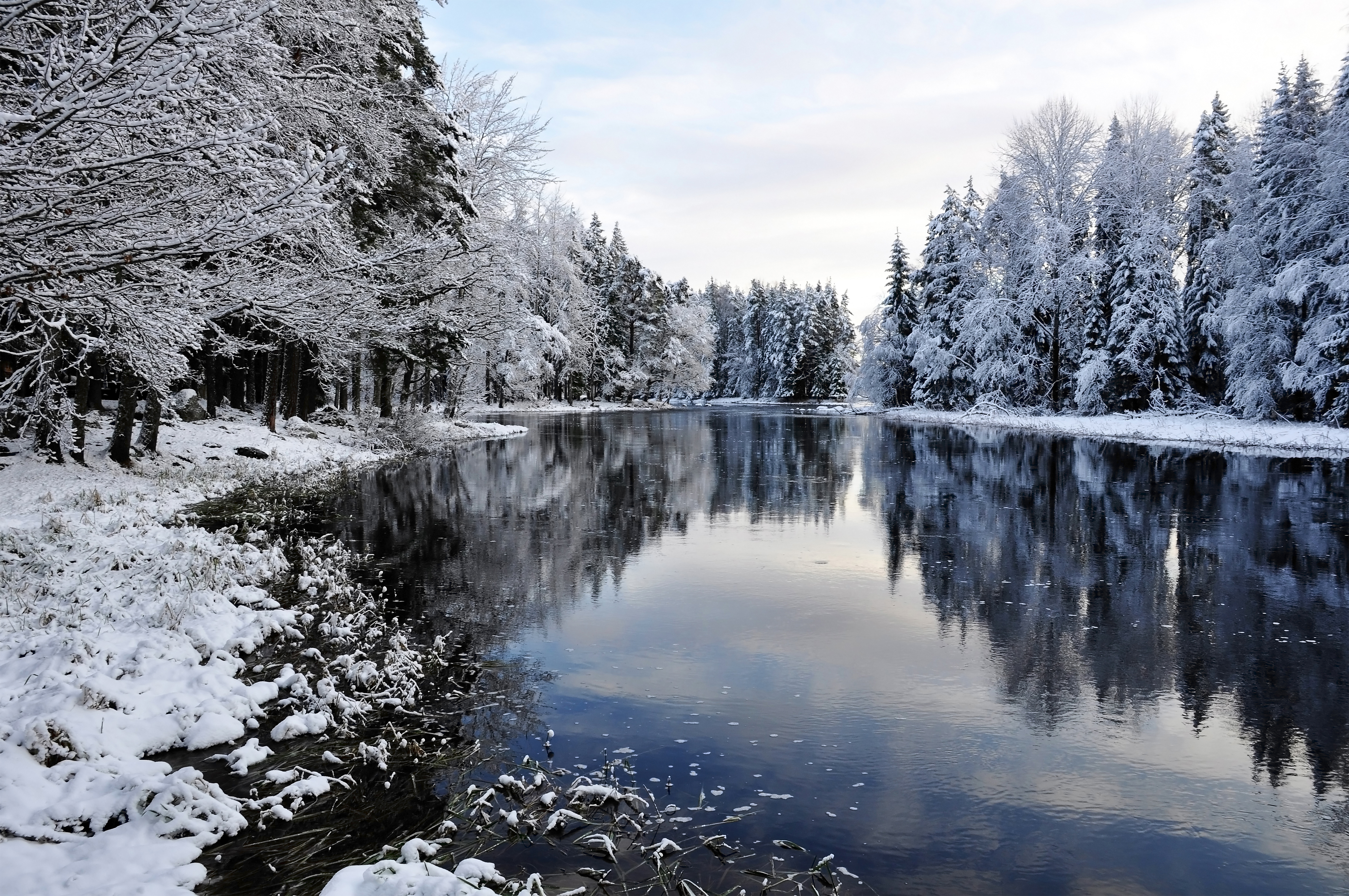 winter river backgrounds