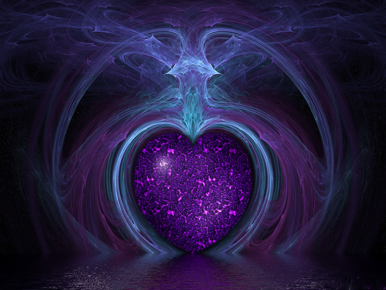Purple Magic Heart in the Water Wallpaper​ | Gallery Yopriceville -  High-Quality Free Images and Transparent PNG Clipart