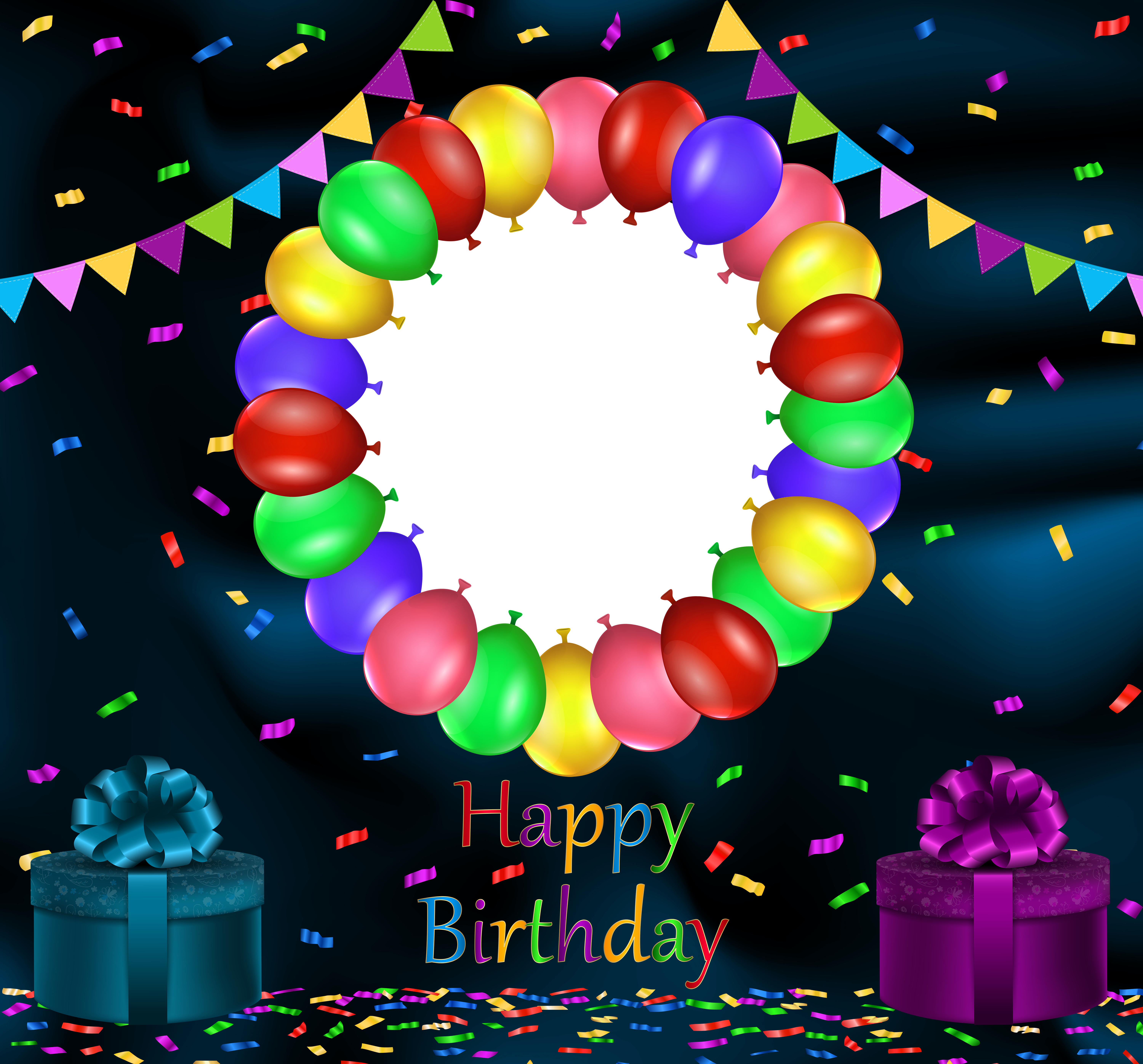 Blue Happy Birthday Transparent Png Frame Gallery Yopriceville High