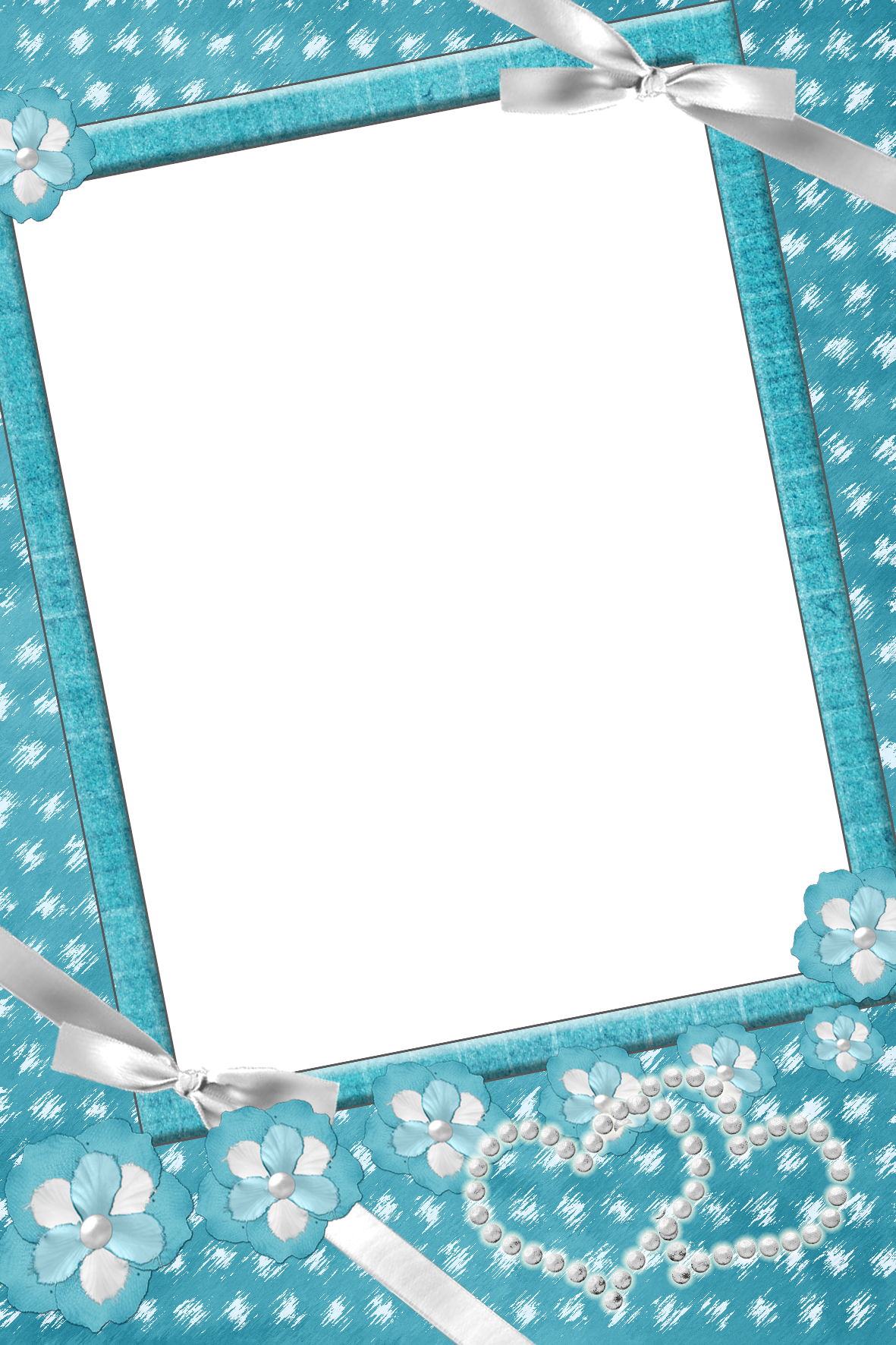 blue transparent frame with flowers and pearls gallery yopriceville high quality images and transparent png free clipart blue transparent frame with flowers and