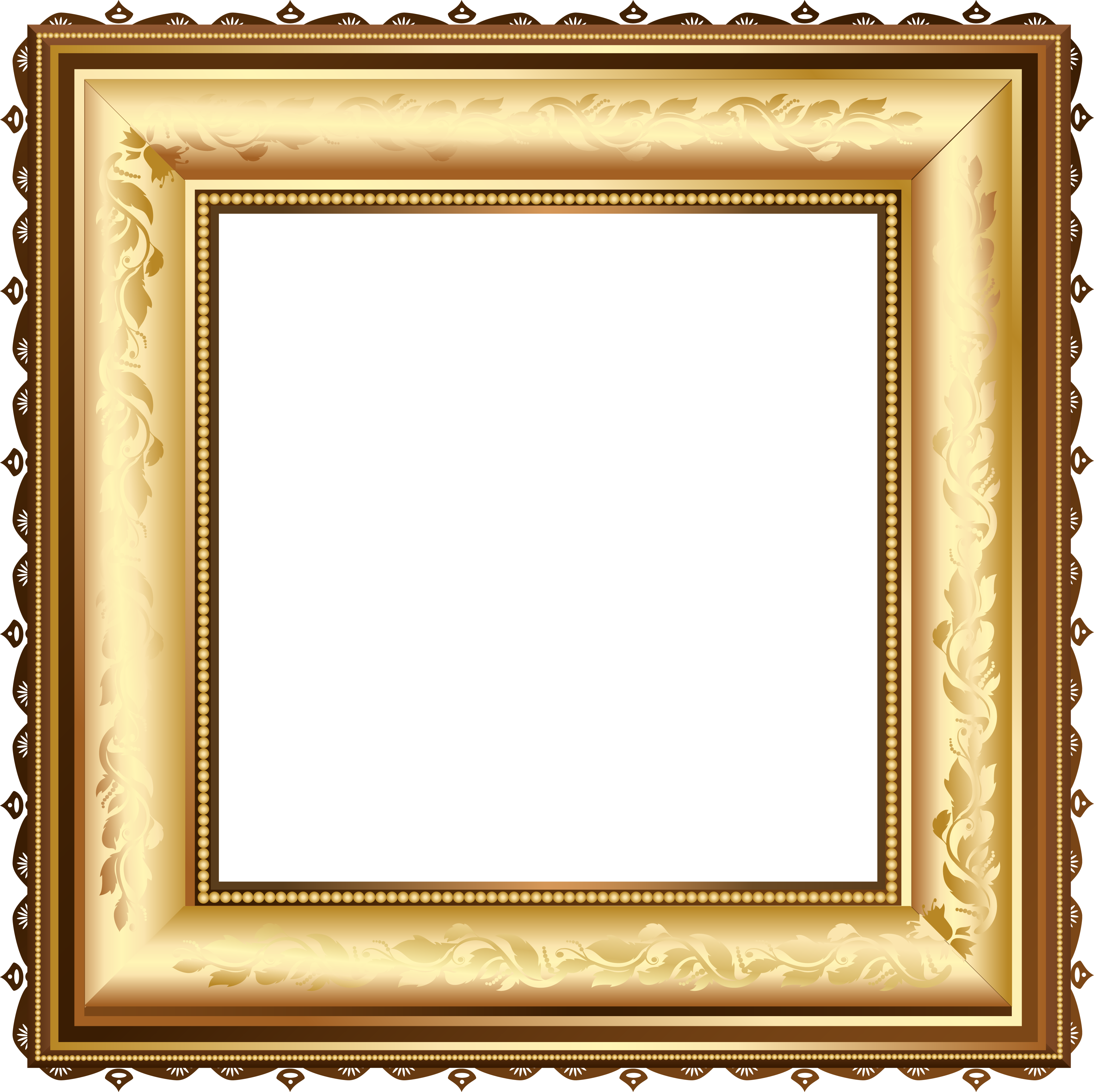 Brown and Gold Transparent Photo Frame | Gallery ...