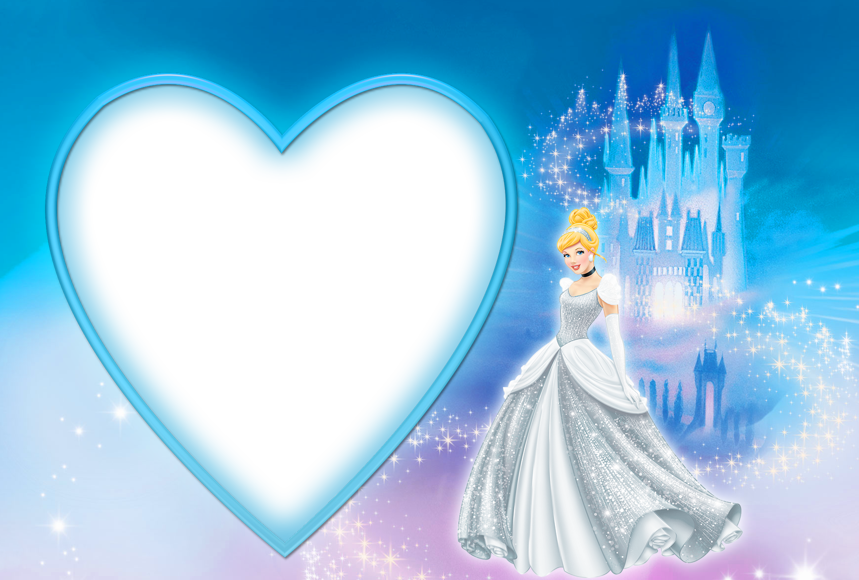 Cinderella Blue PNG Photo Frame | Gallery Yopriceville ...