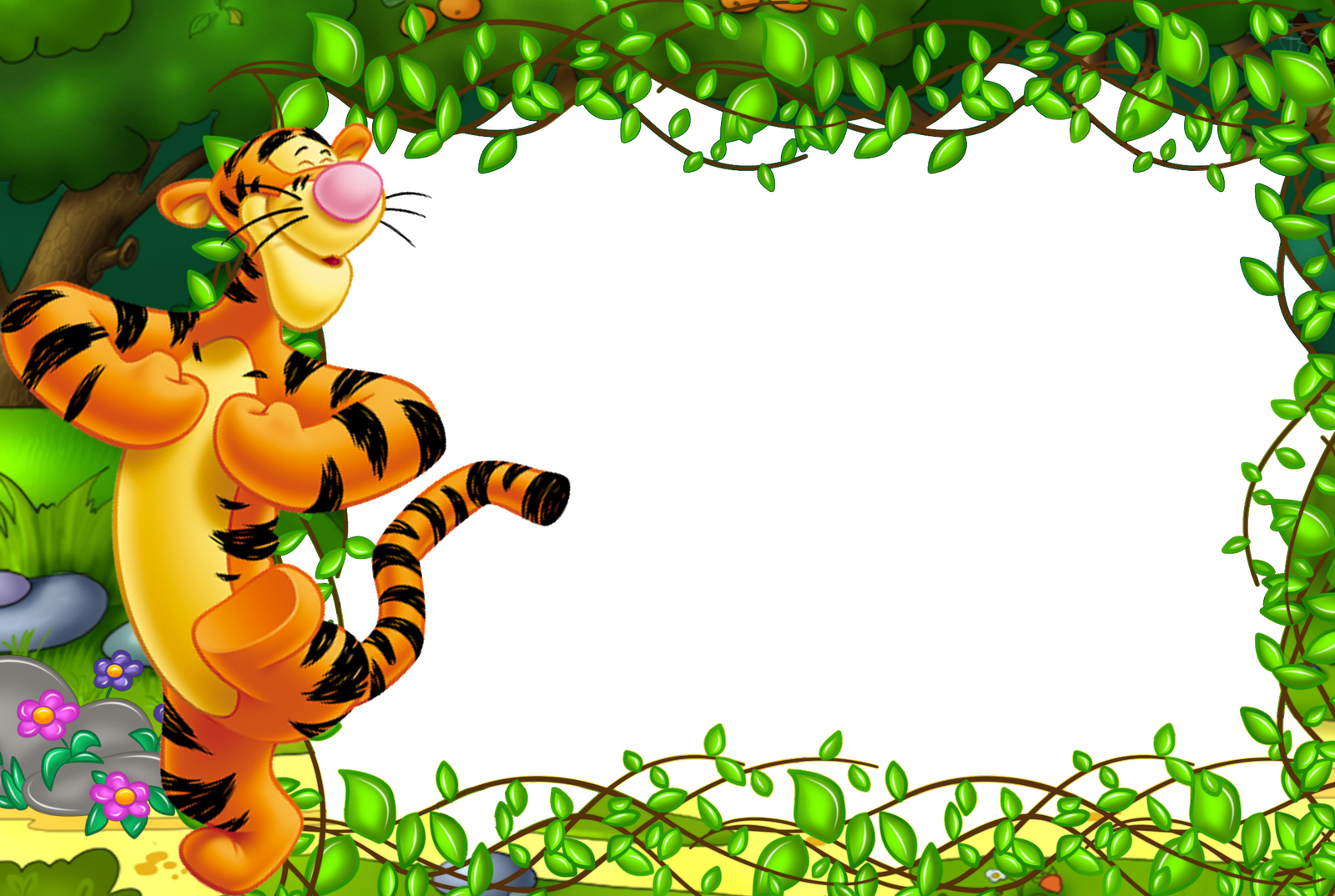 cute kids transparent frame with tigger gallery yopriceville