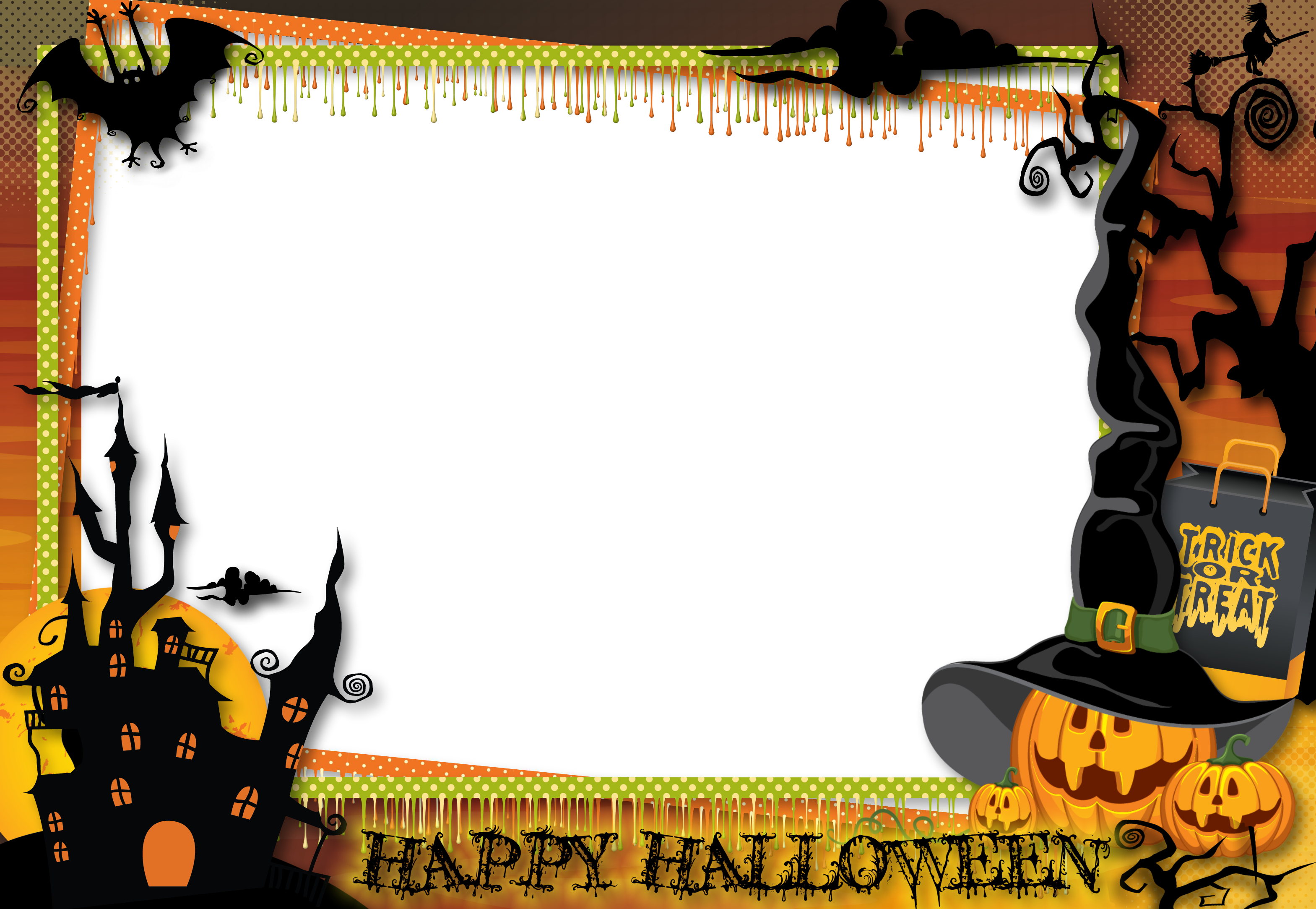Halloween Transparent Large PNG Photo Frame | Gallery Yopriceville