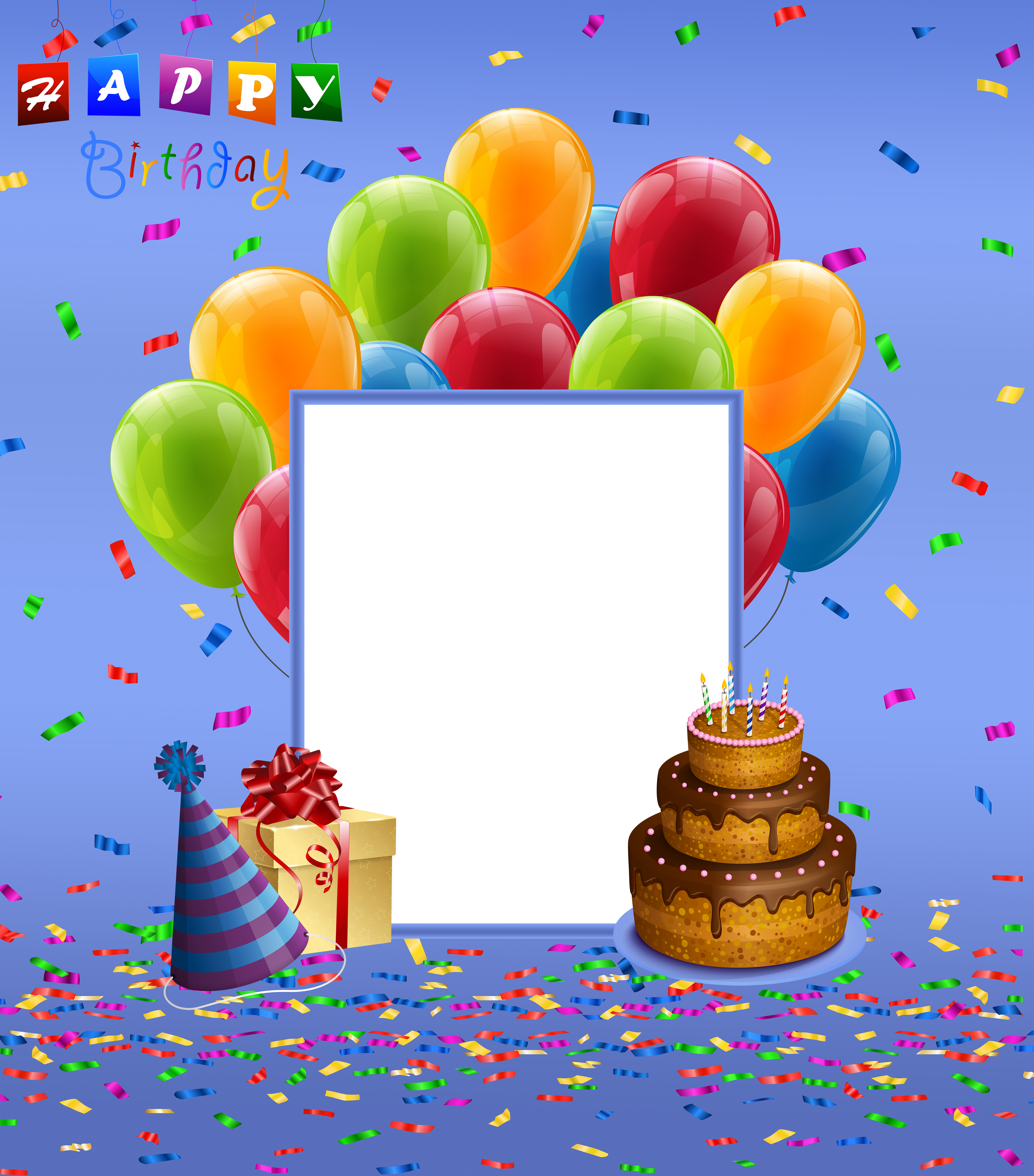 Happy Birthday Blue Transparent Png Frame Gallery Yopriceville High