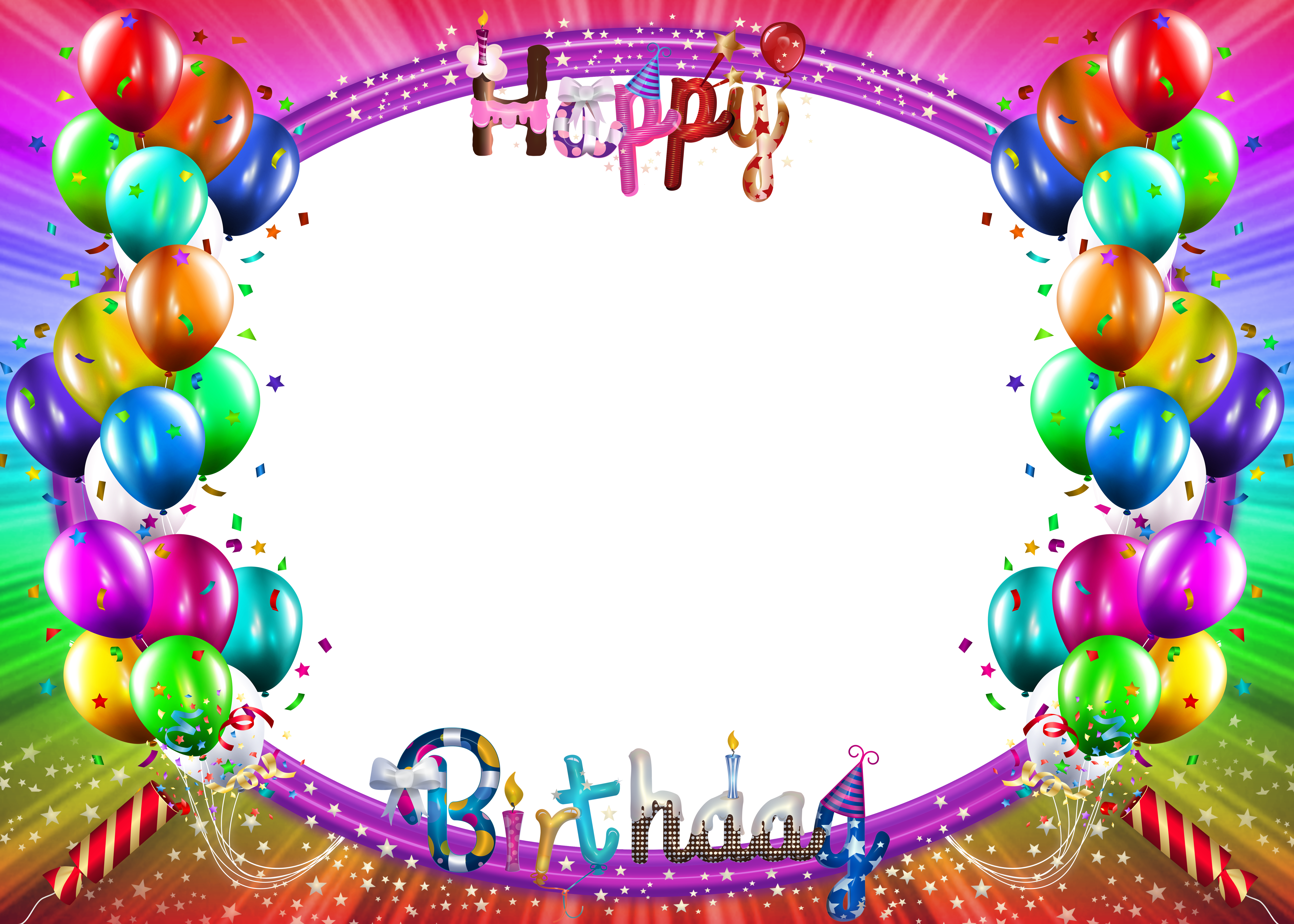 Happy Birthday Photo Frame Png Hd Free Download - Amashusho ~ Images