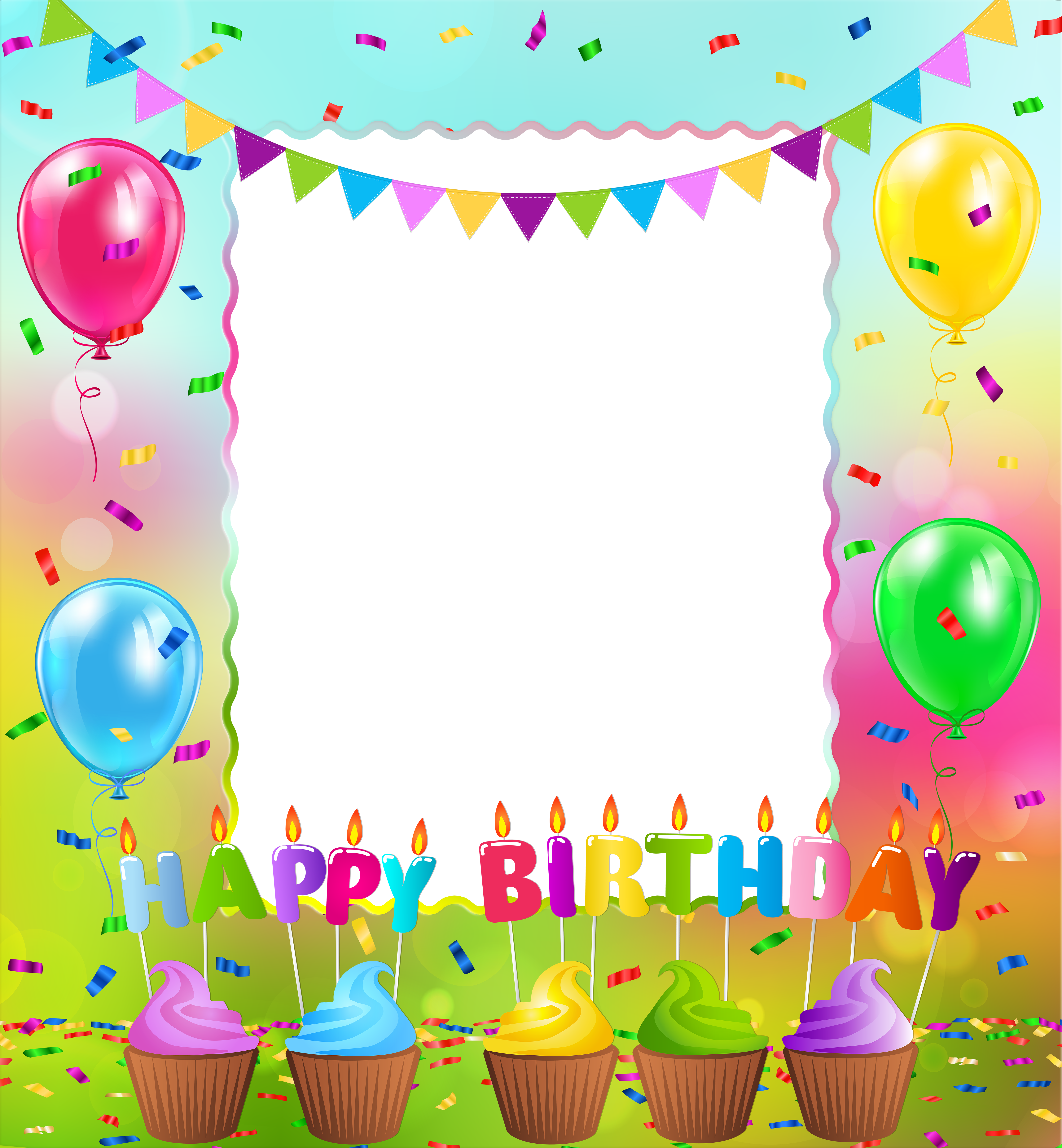 happy birthday frame png