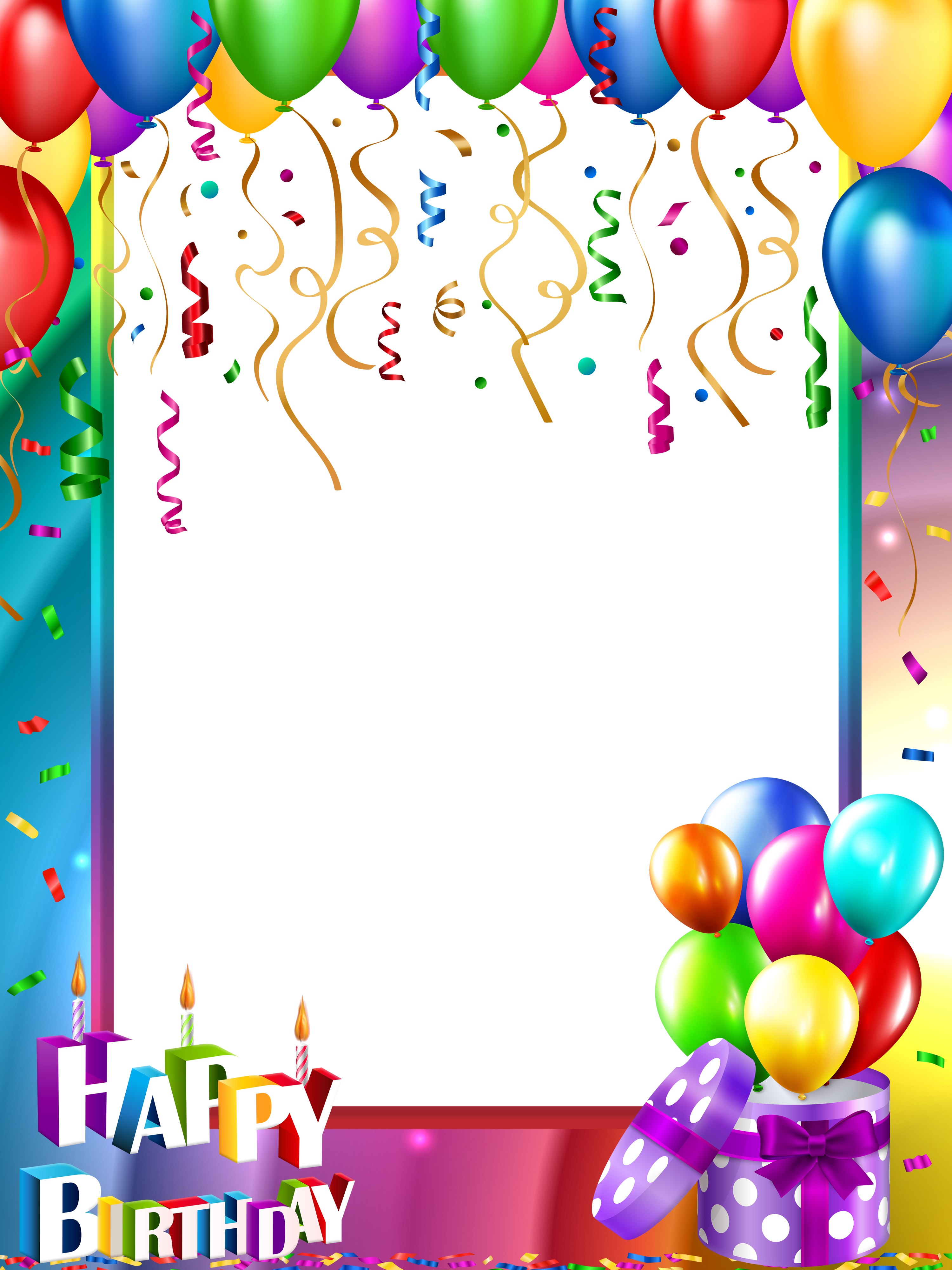 Happy Birthday PNG Transparent Frame | Gallery Yopriceville - High ...