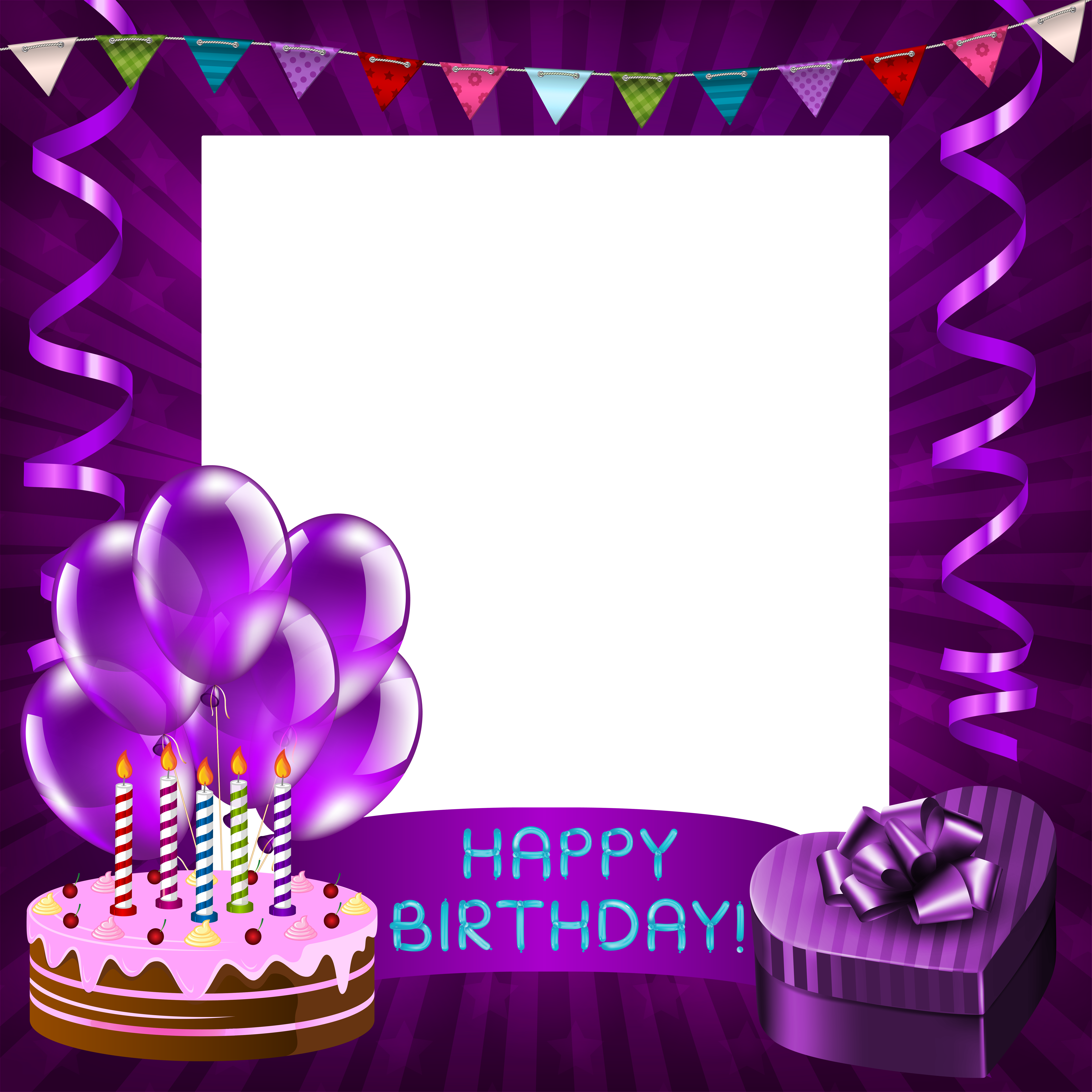 Happy Birthday Purple Transparent PNG Frame​ | Gallery Yopriceville -  High-Quality Free Images and Transparent PNG Clipart
