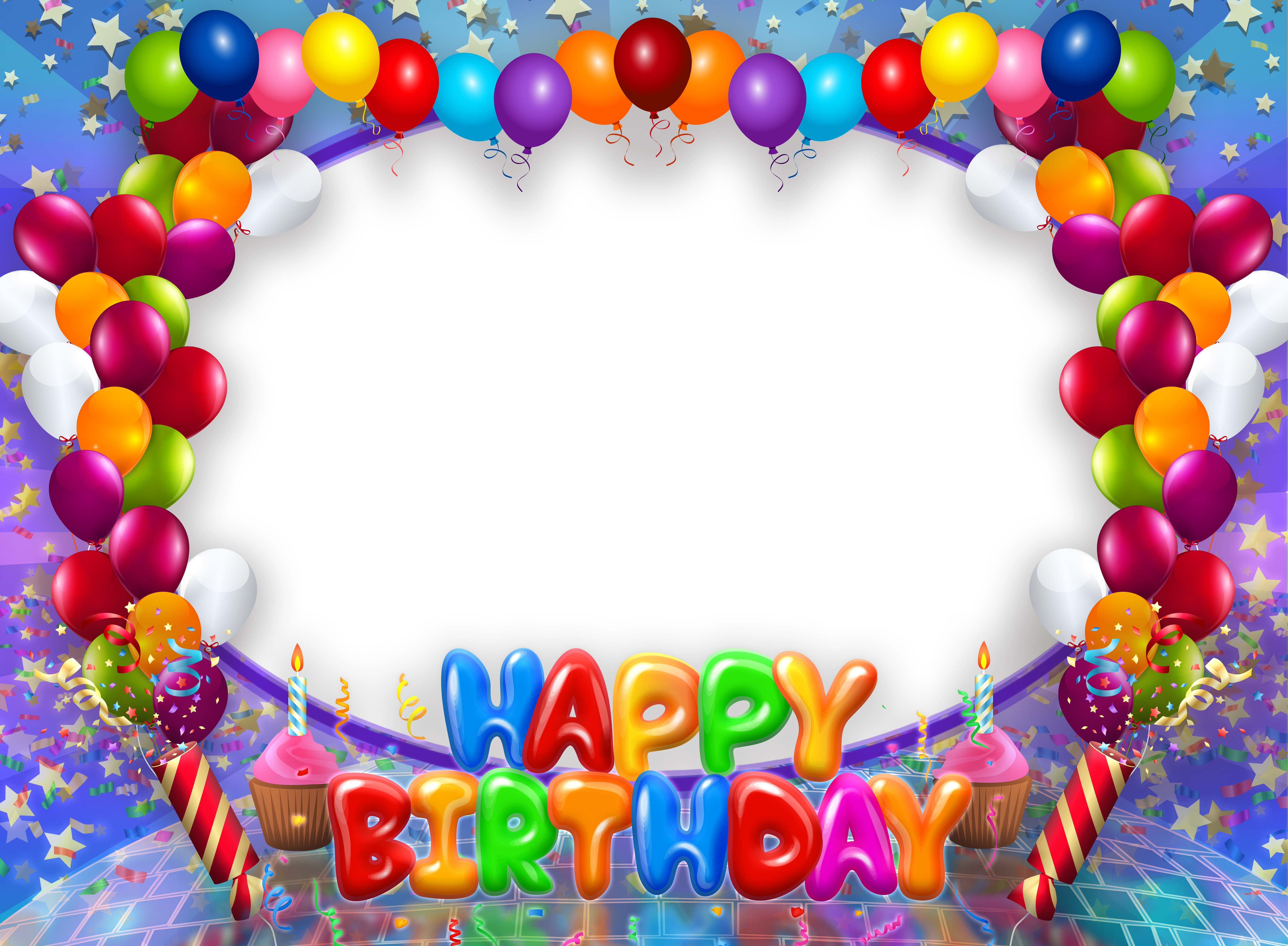 Happy birthday store frame png