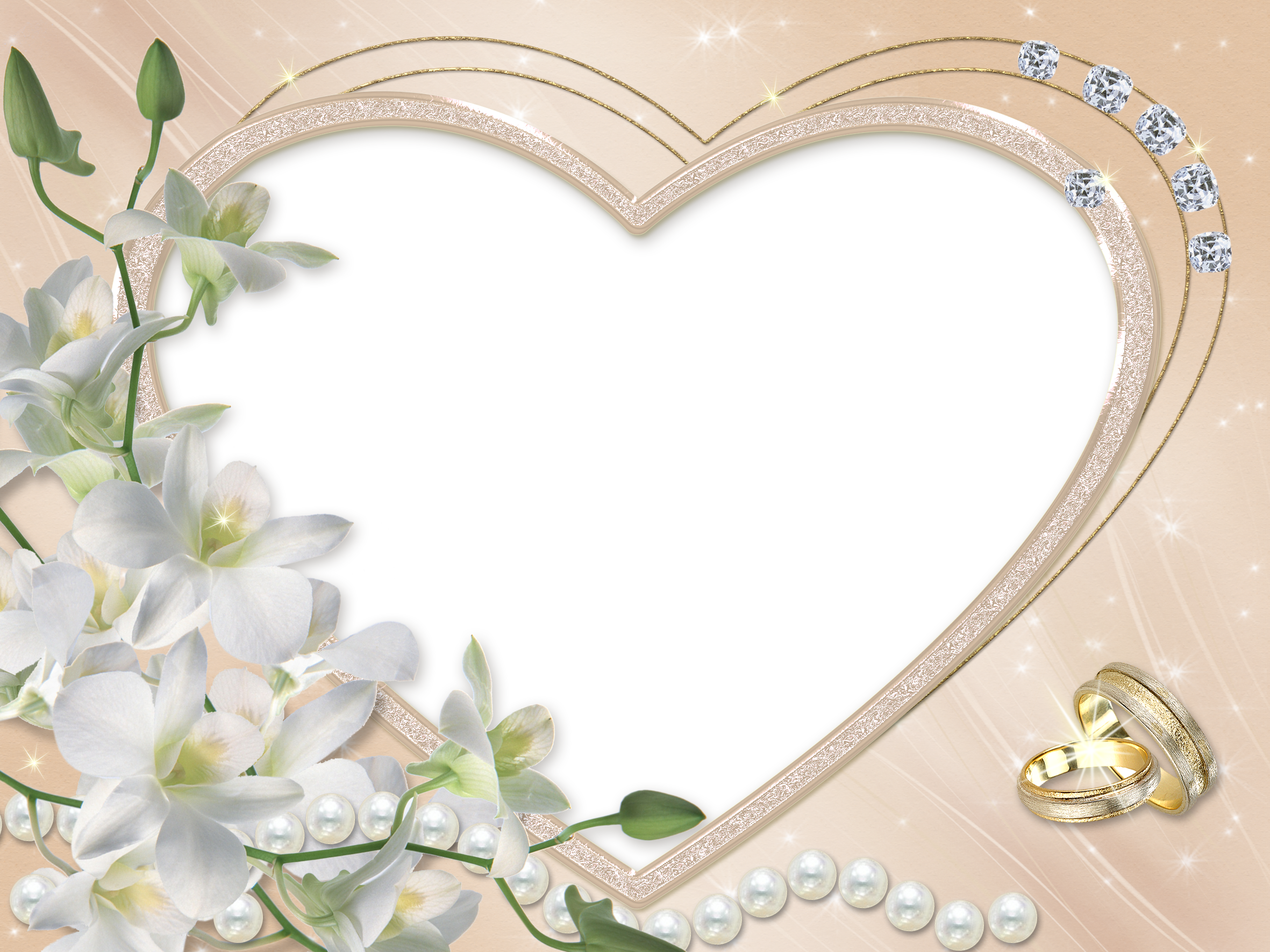 Heart Wedding Flower Transparent Frame Gallery Yopriceville High Quality Images And Transparent Png Free Clipart