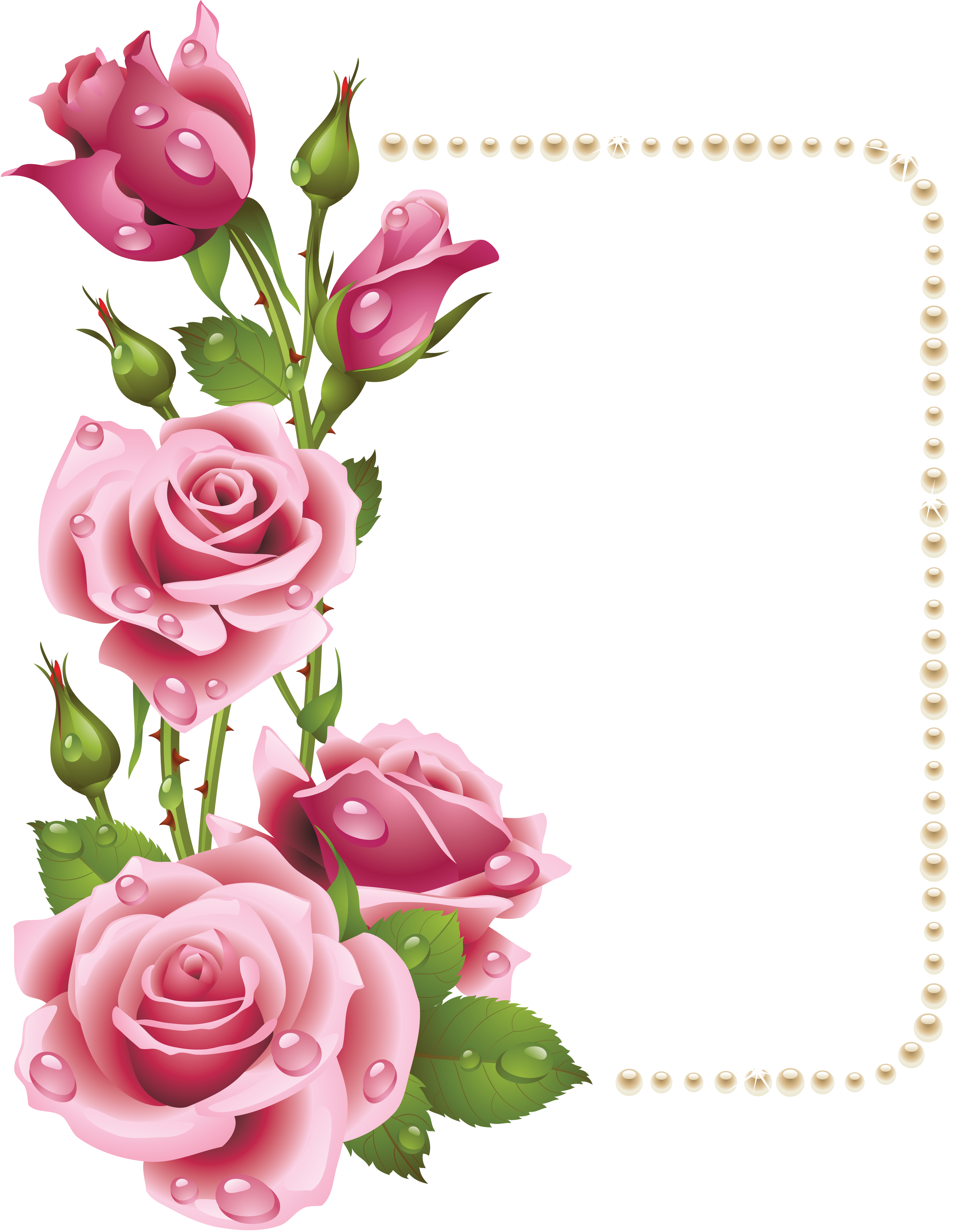 Happy Birthday with Pink Roses​  Gallery Yopriceville - High-Quality Free  Images and Transparent PNG Clipart