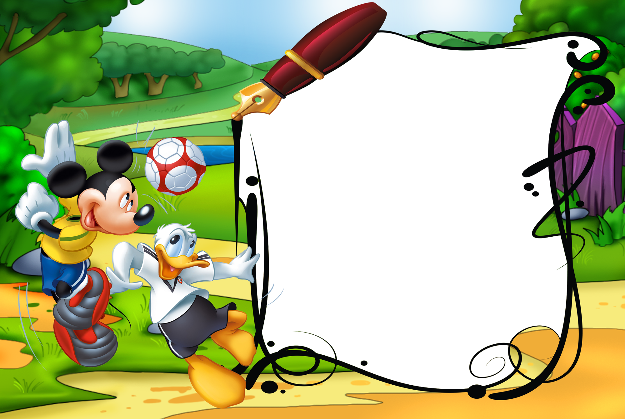 Mickey Mouse and Duck Kids Transparent PNG Photo Frame​ | Gallery  Yopriceville - High-Quality Free Images and Transparent PNG Clipart
